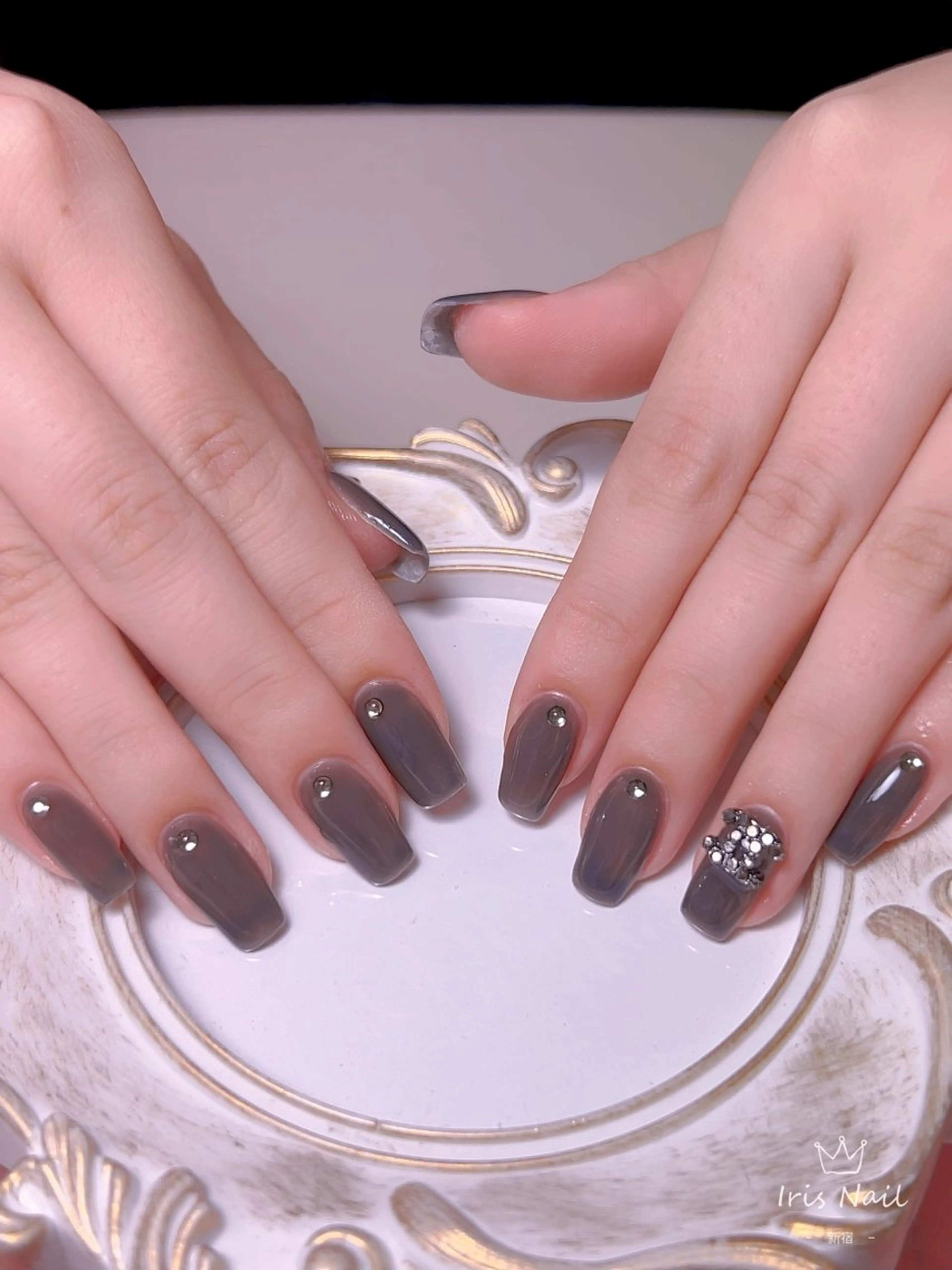 ネイル 韓国ネイル ワンカラーネイル 【長さ出し】 IRIS NAILのネイルデザイン