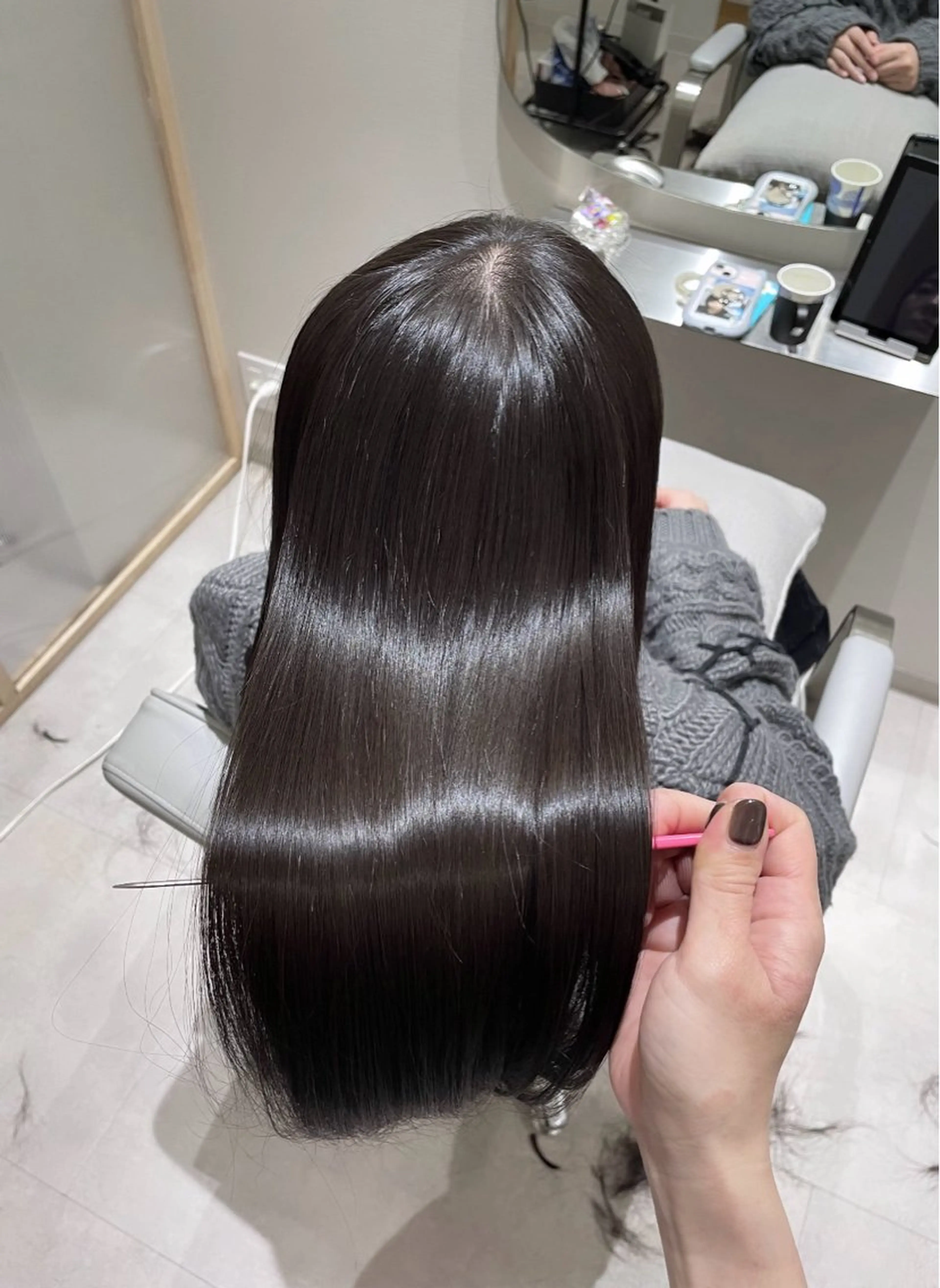 ロング カラー 透明感カラー グレージュ カット ヘアカラー トリートメント 髪質改善✨Zina浦 安/個室🌈YUKIのヘアスタイル