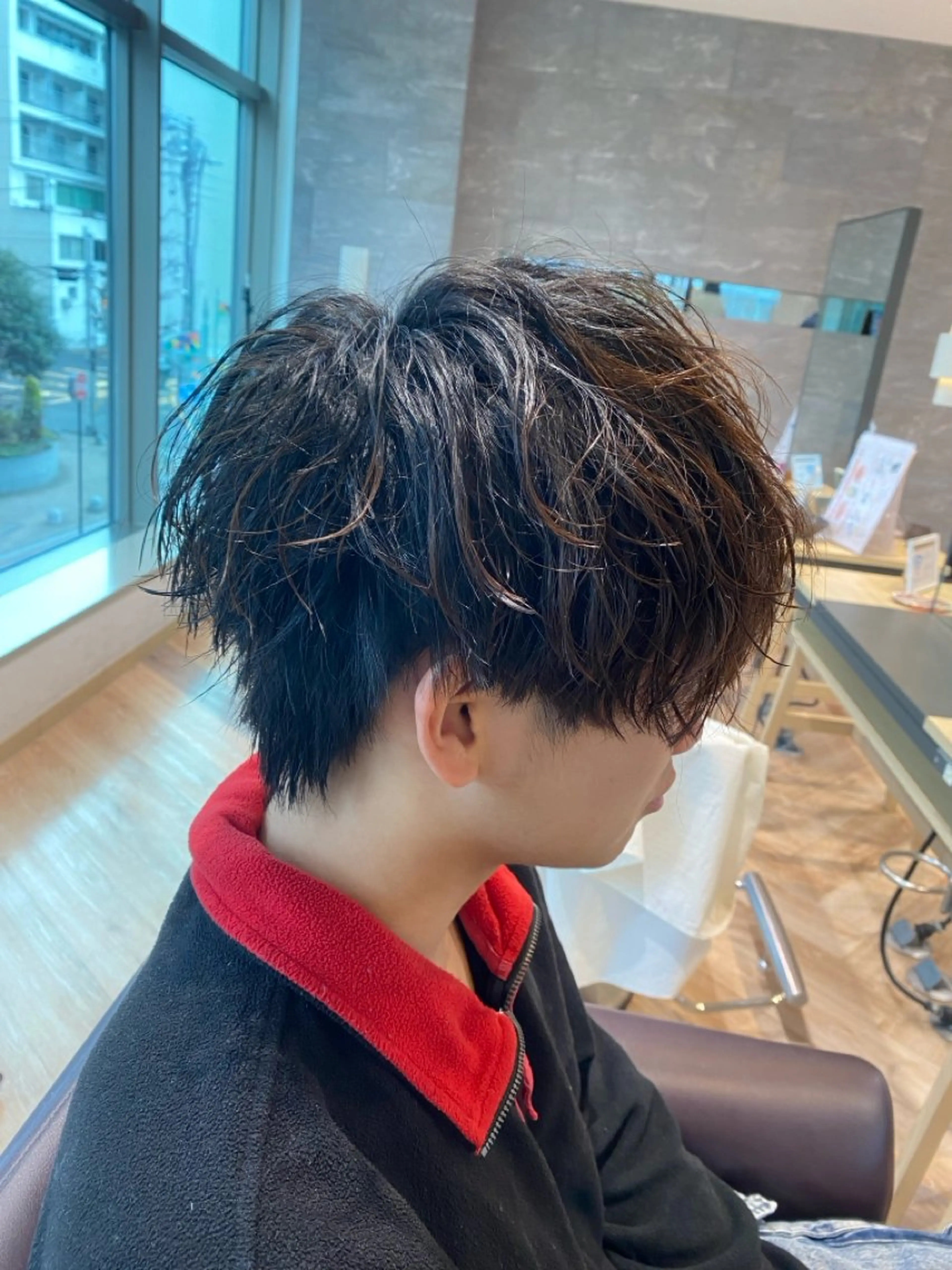 ショート パーマ メンズ特化/フェザー /パーマ/伊勢元のヘアスタイル