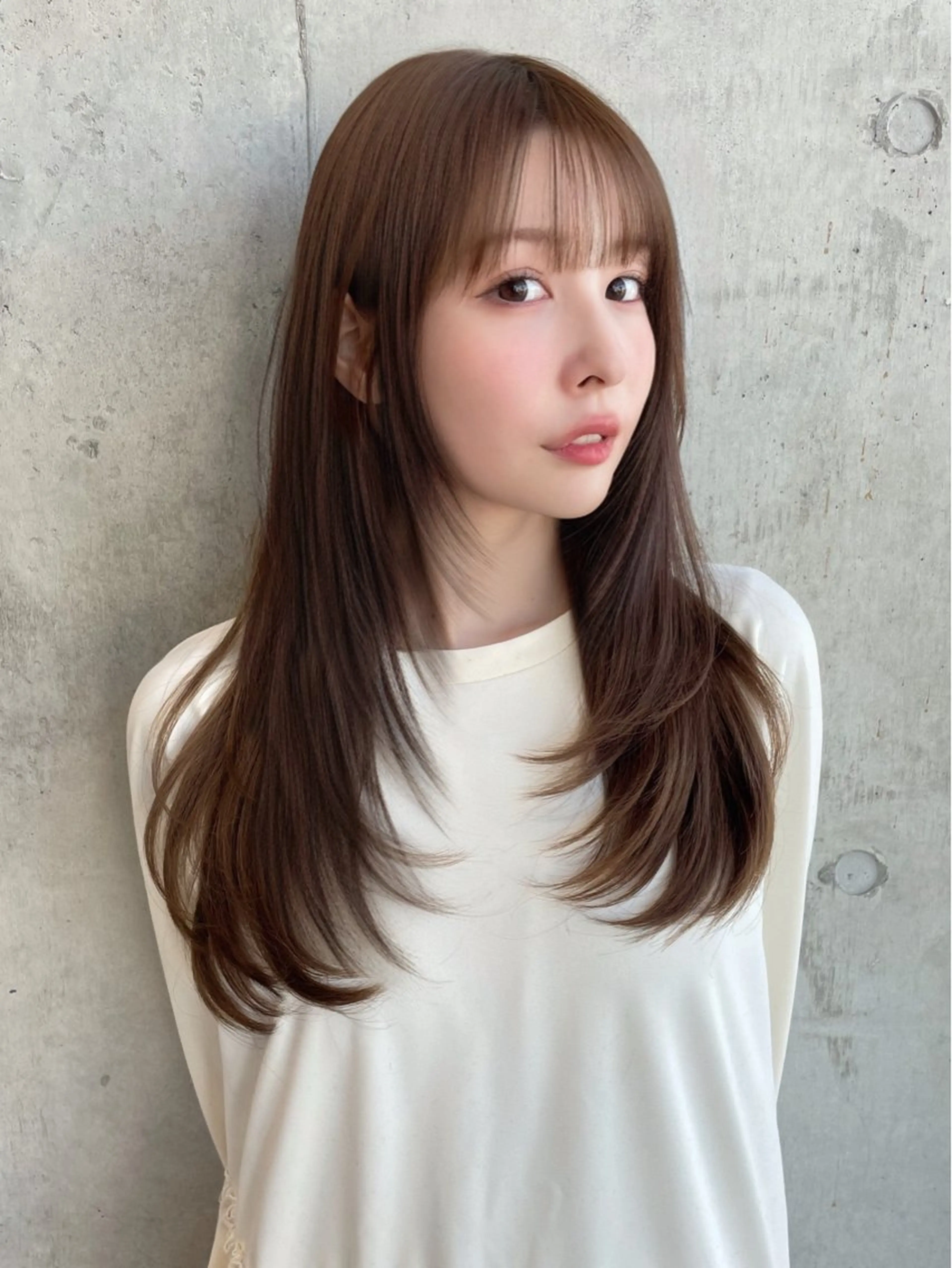 ロング カット ヘアカラー トリートメント 似合わせ/小顔/ 韓国✨KAITOのヘアスタイル