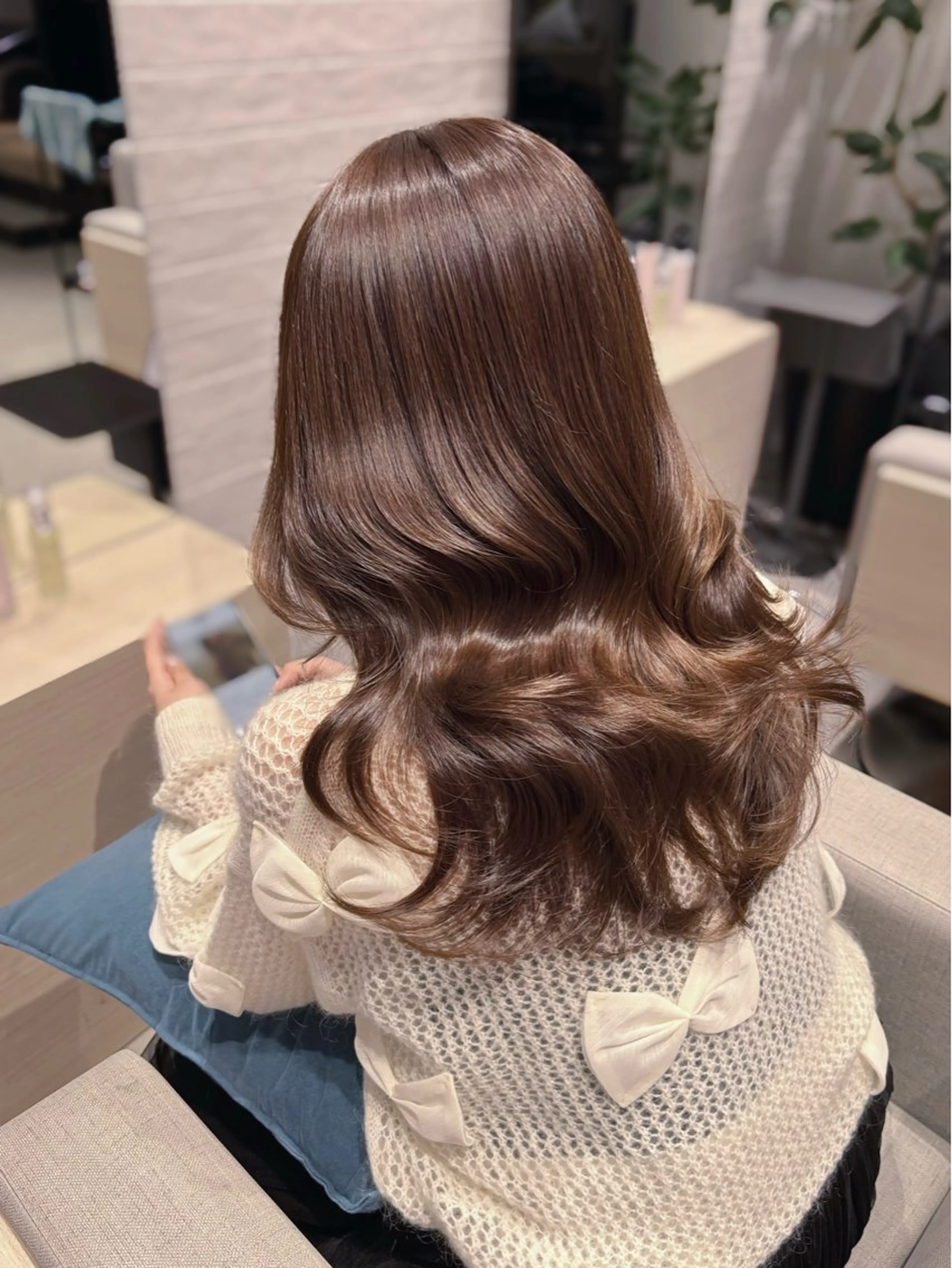 ミディアム カラー ヘアアレンジ ベージュカラー ブリーチ ブラウンカラー ブリーチなしカラー 韓国風ヘア カット ヘアカラー トリートメント 銀座/韓国レイヤー/ 艶カラー🍓原田侑依のヘアスタイル