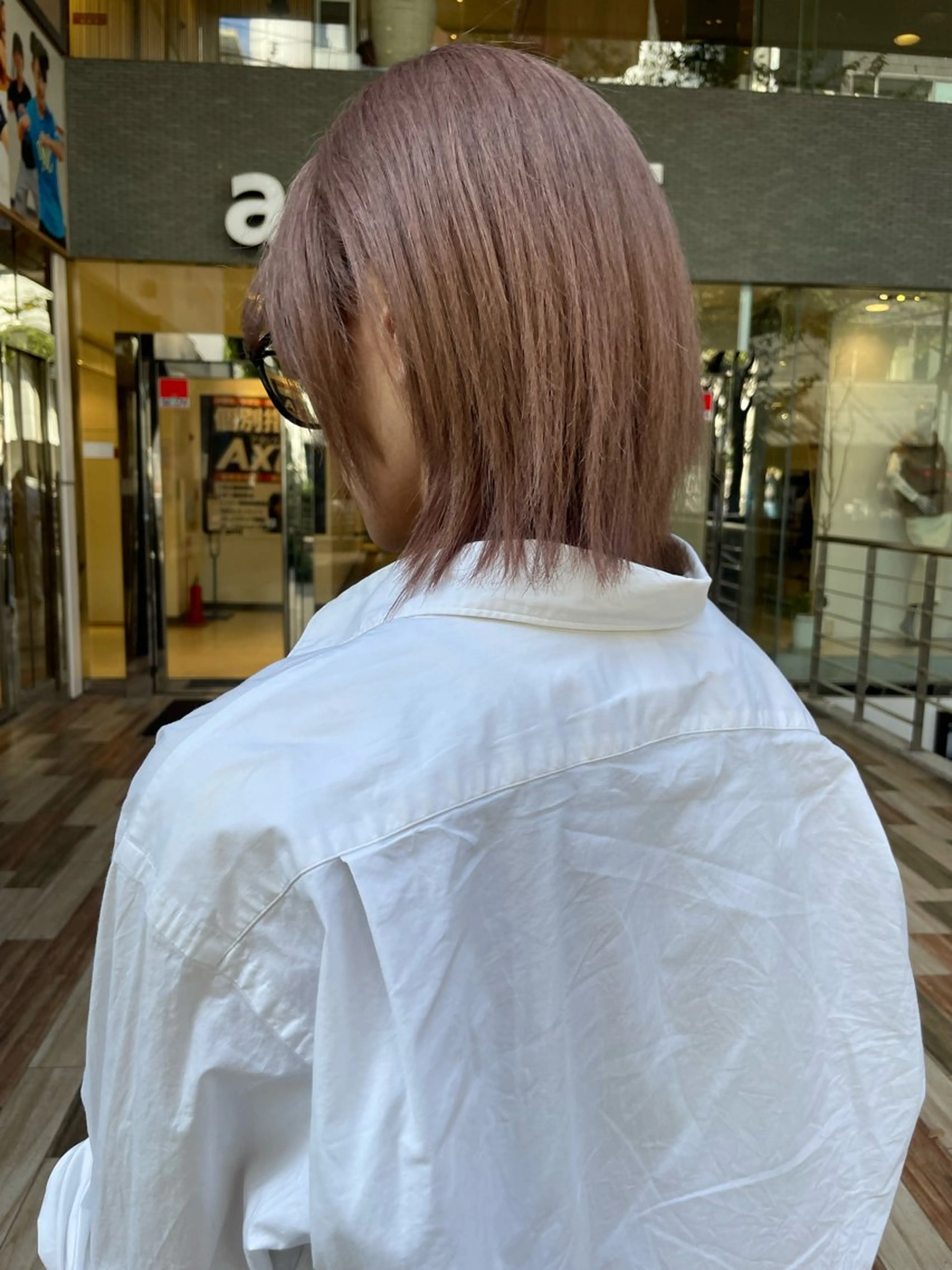 カラー ベージュカラー ピンクカラー ピンクベージュ オリーブカラー🫒/ ハッシュカット/みゆのヘアスタイル