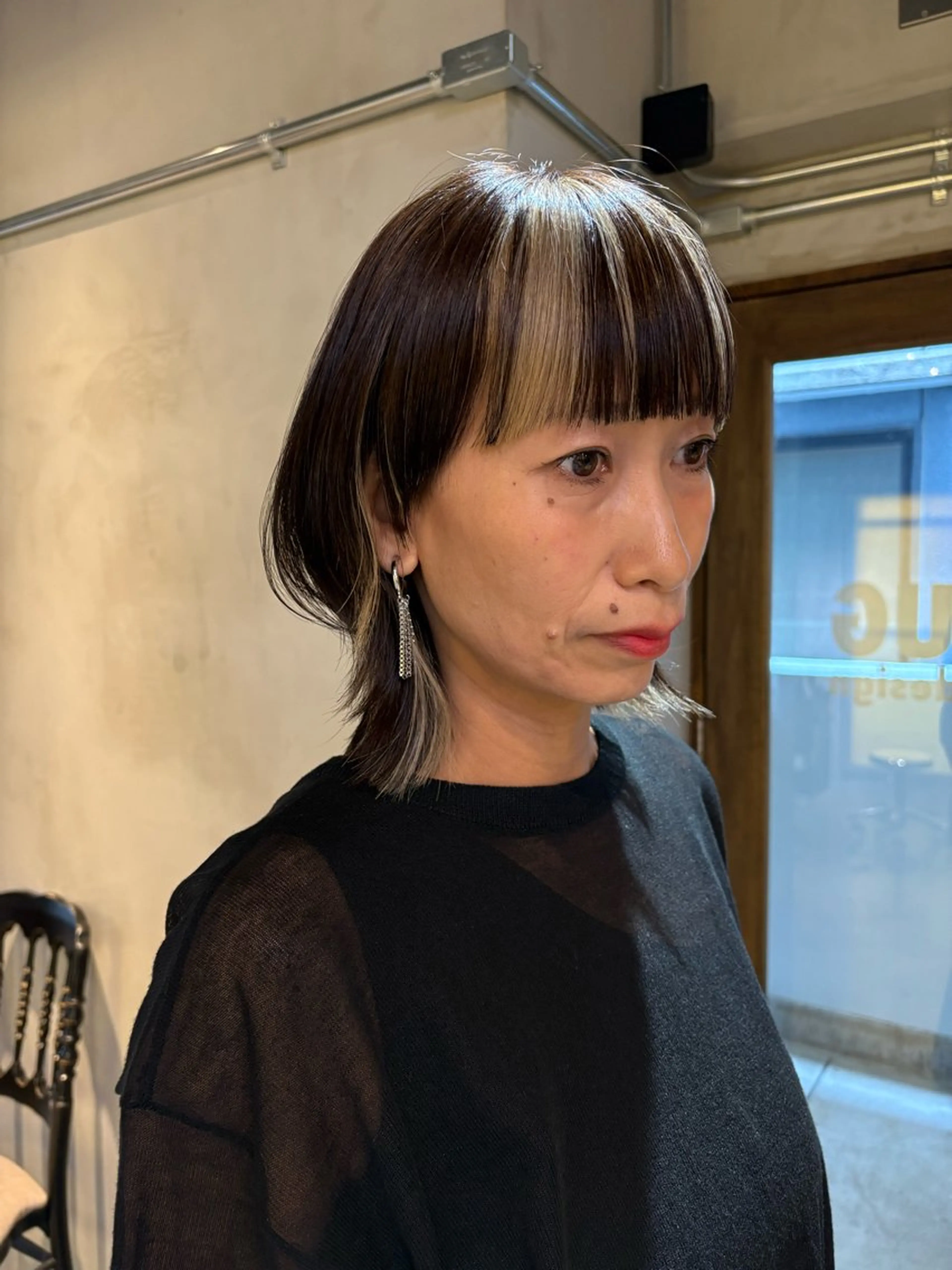 ミディアム ヘアカラー トリートメント とびまつ /ショート/脱白髪染のヘアスタイル