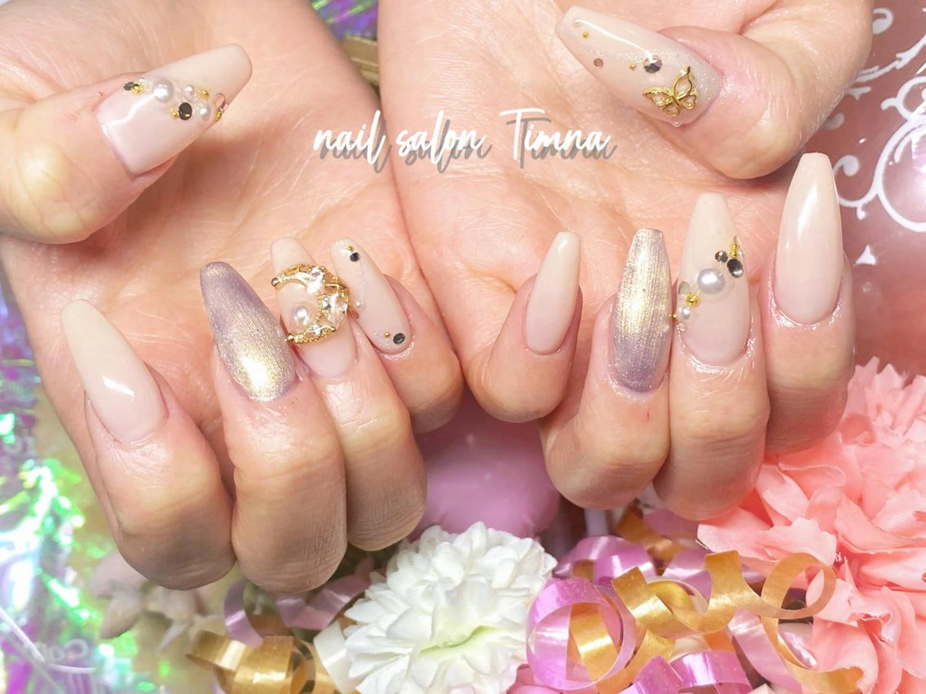 ロング ハンドネイル NAILSALON 🍔Timna🍟のネイルデザイン
