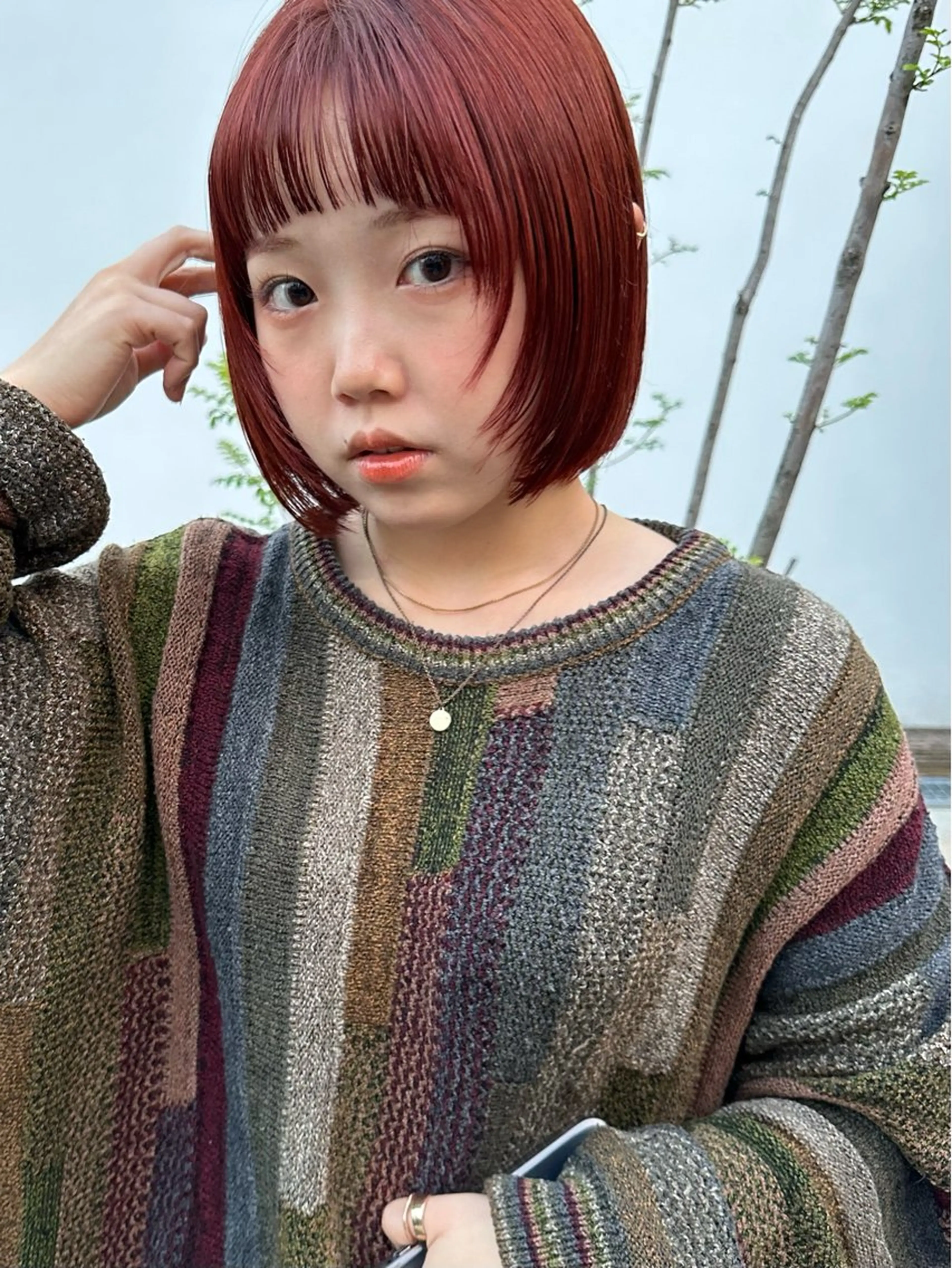 ショート カラー ボブ/似合わせカット /ニュアンスカラーのヘアスタイル