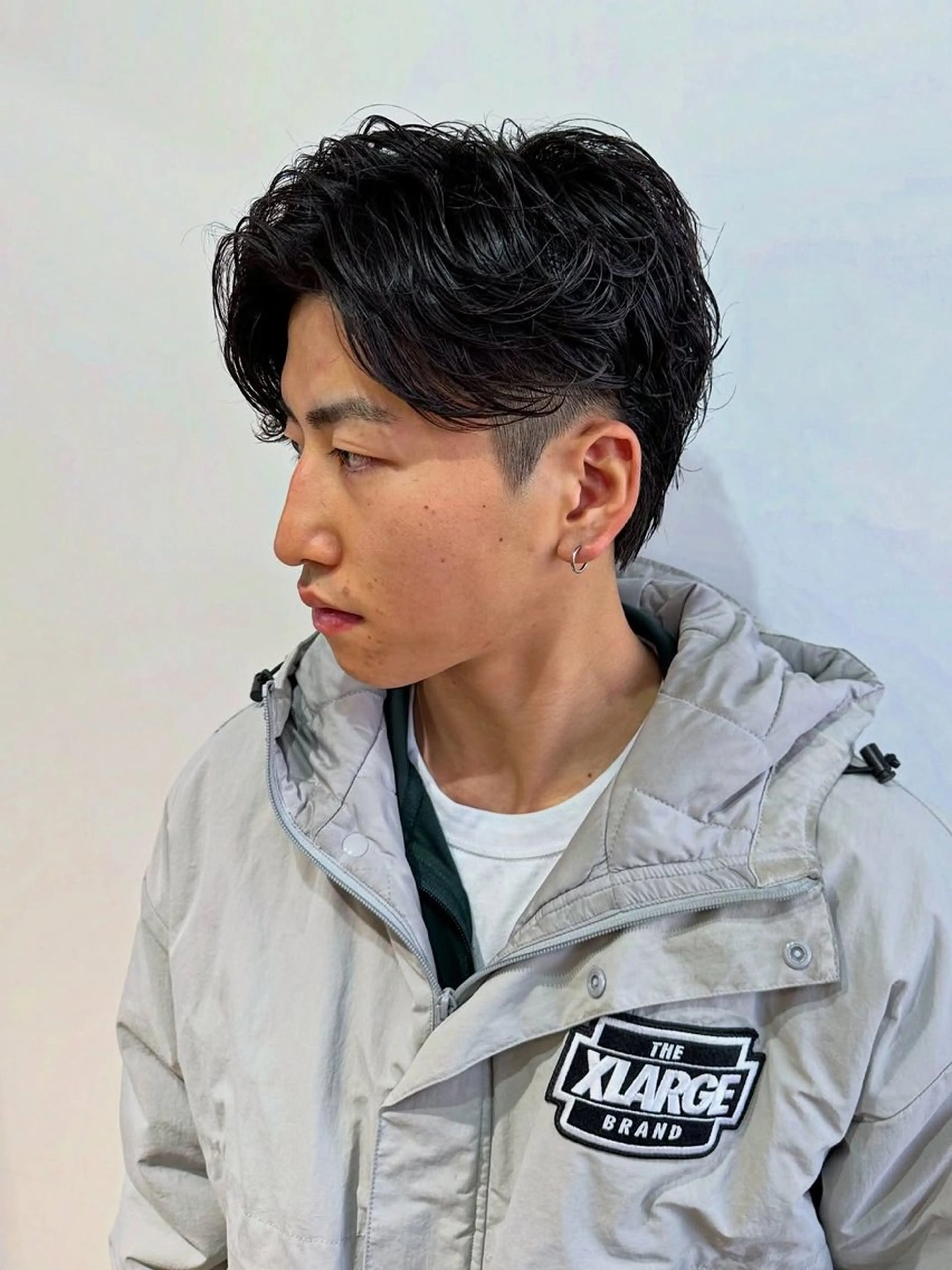 パーマ メンズ センターパート メンズパーマ カット パーマ 🟦横浜駅メンズパー マ｜小上馬淳司🟦のヘアスタイル