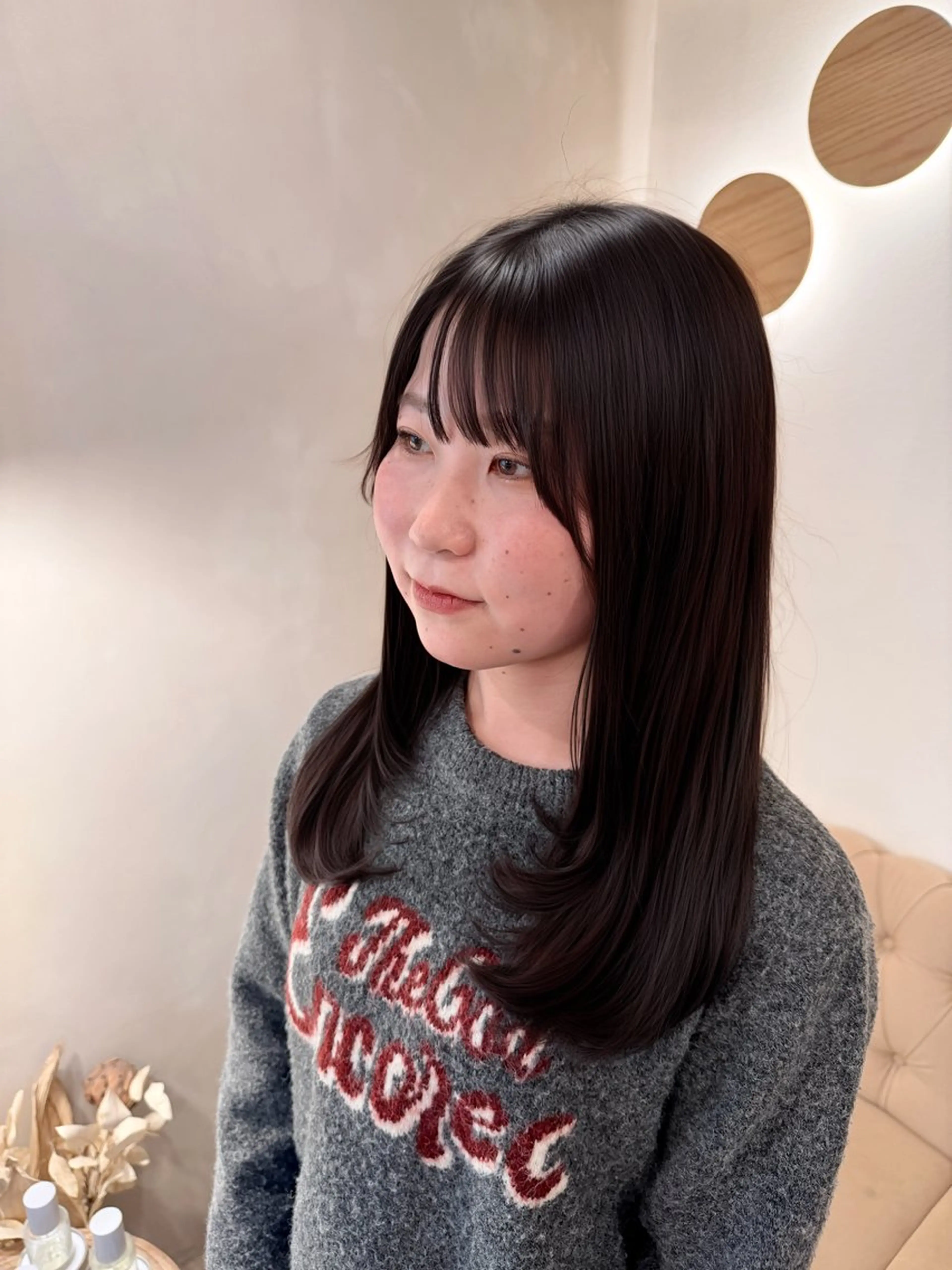 セミロング カット トリートメント 草野ゆずき⌇縮毛矯正 ⌇Wカラー⌇レイヤーのヘアスタイル