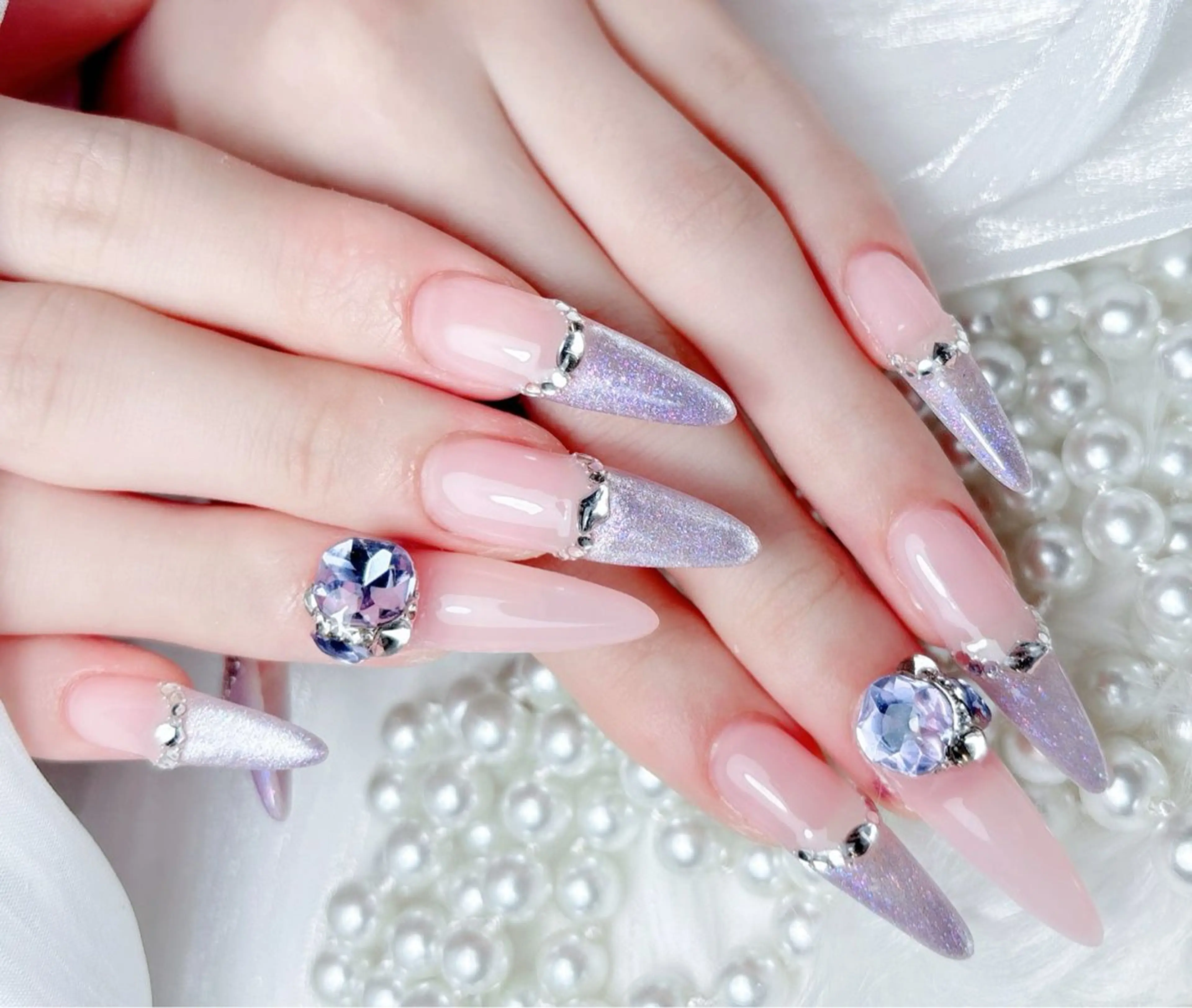 ネイル ハンドネイル M🌷nail 長さだし専門店のネイルデザイン