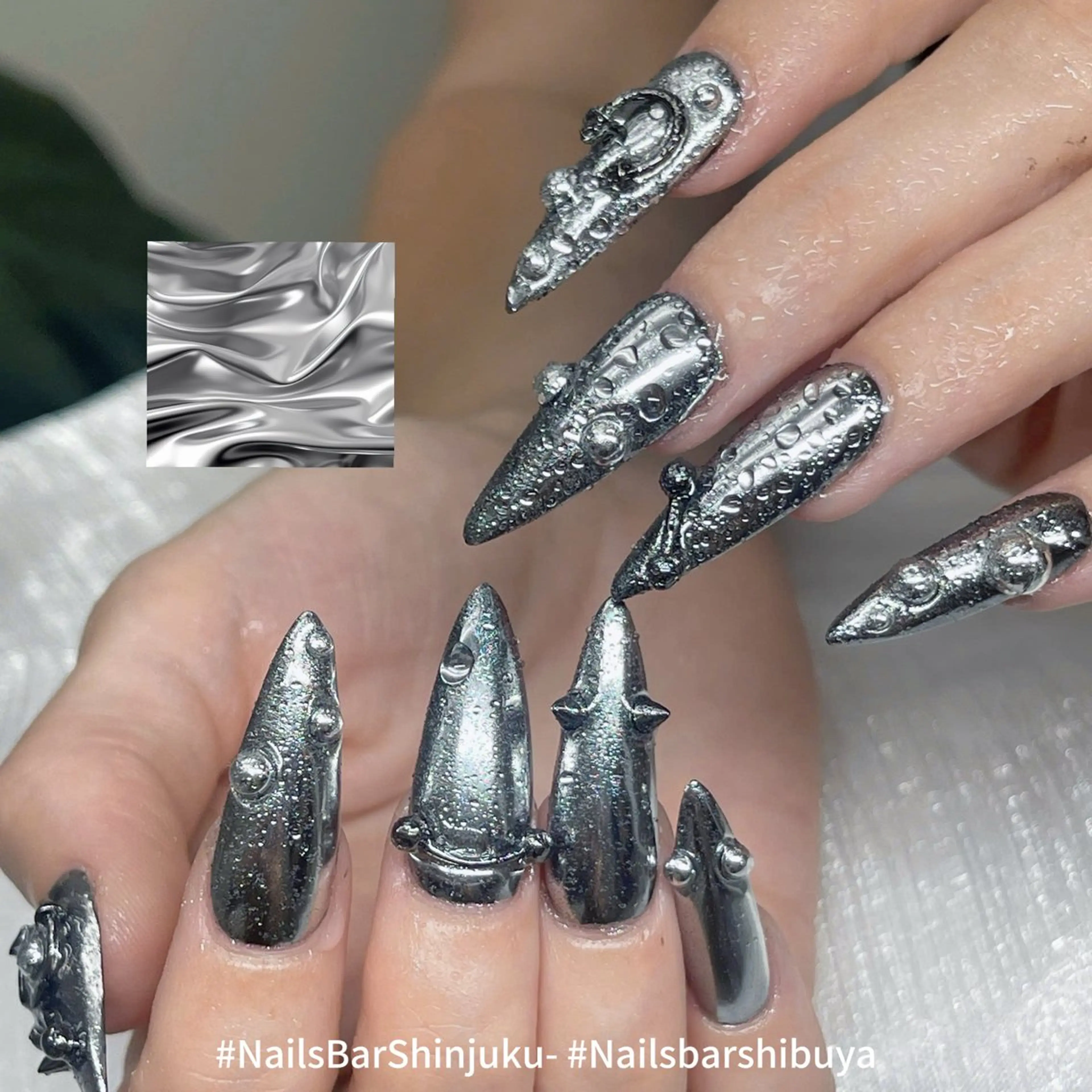 ネイル 長さ出し フレンチネイル ジェルネイル 韓国ネイル ロングネイル NAILS BAR SHINJUKUのネイルデザイン