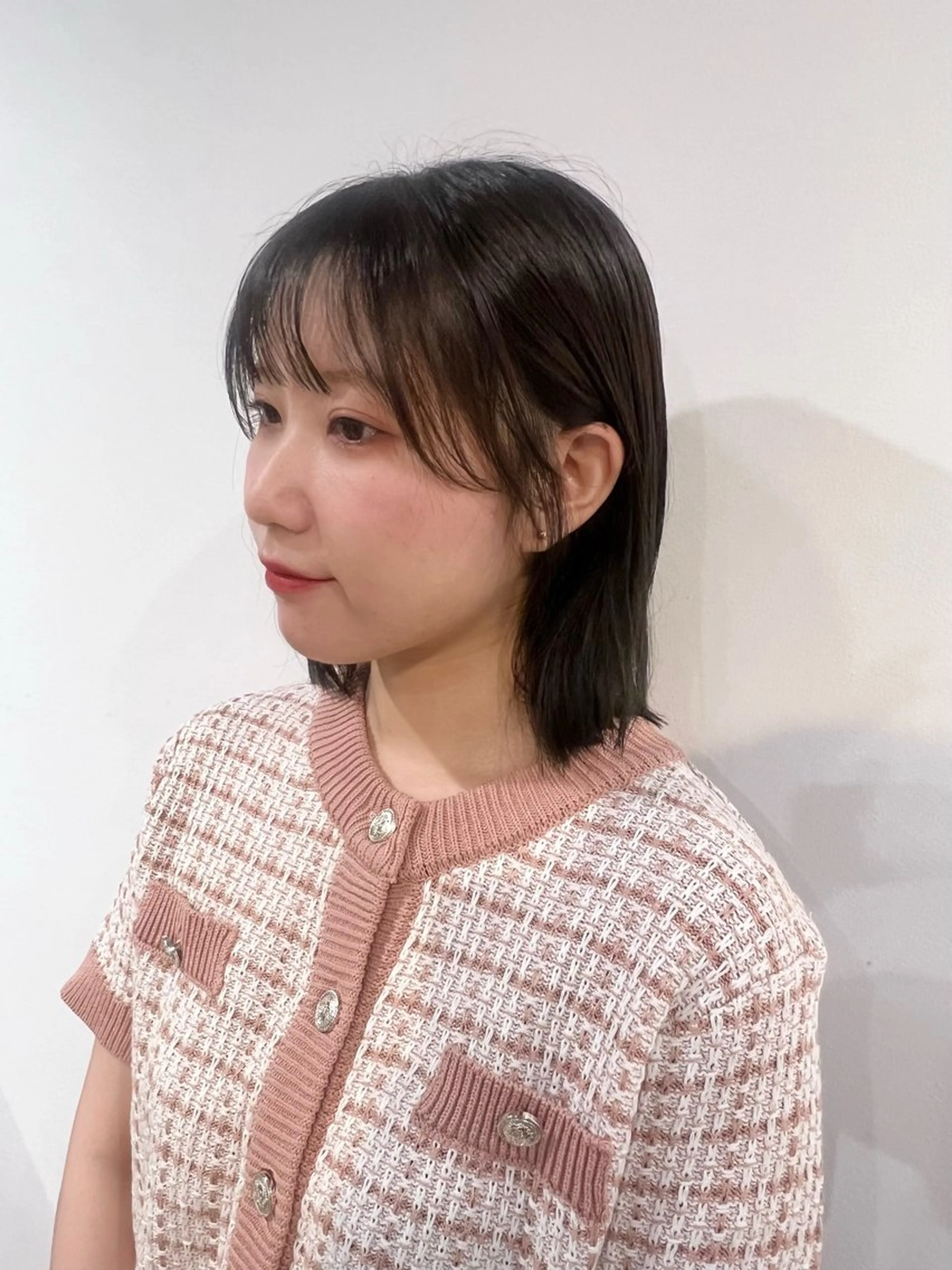 ミディアム カラー オリーブカラー カット ヘアカラー 艶カラー💎ショート /顔まわり/小由葵のヘアスタイル