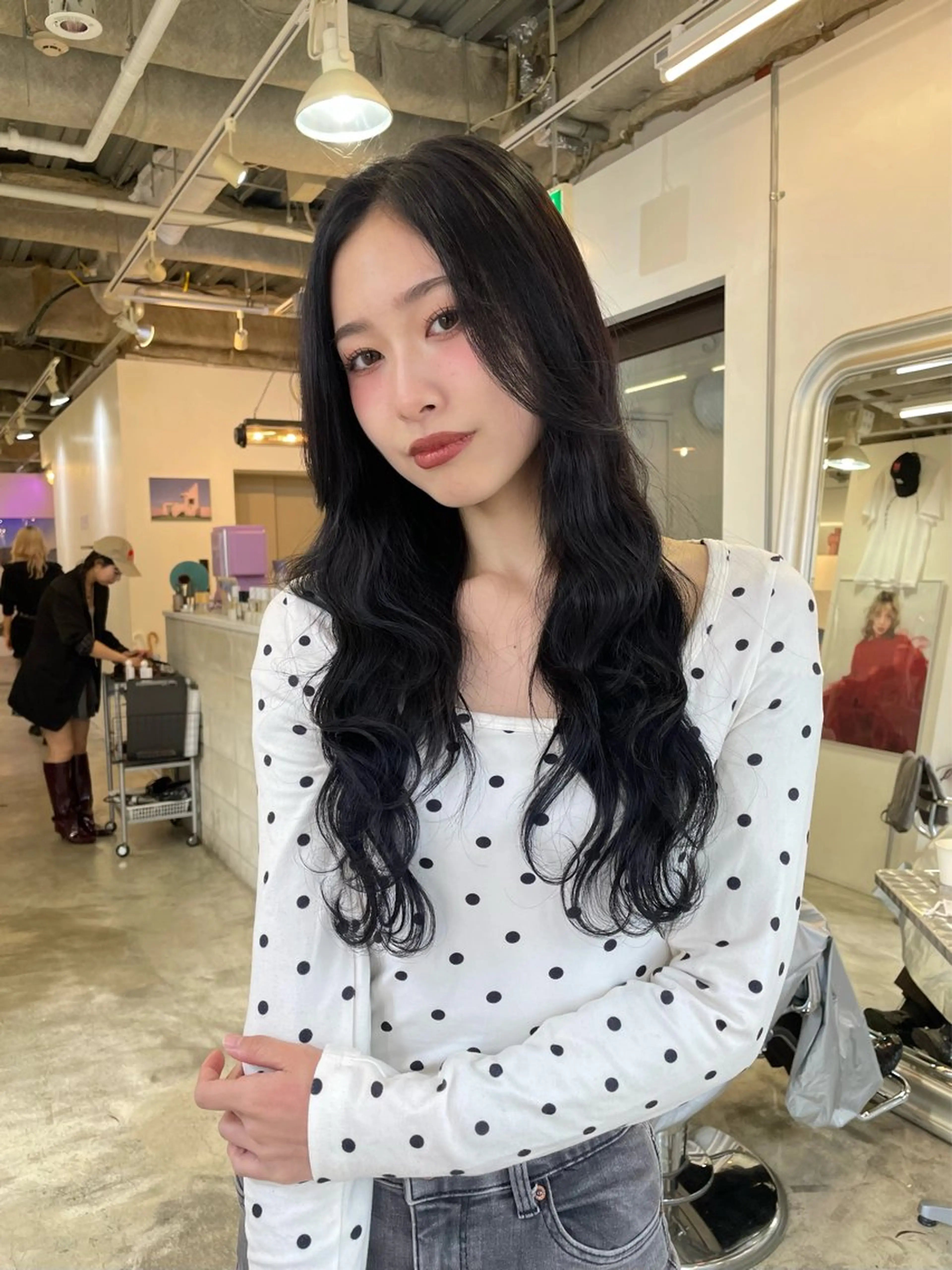 ロング カット ヘアカラー トリートメント nessヤマサキ リュウタのヘアスタイル