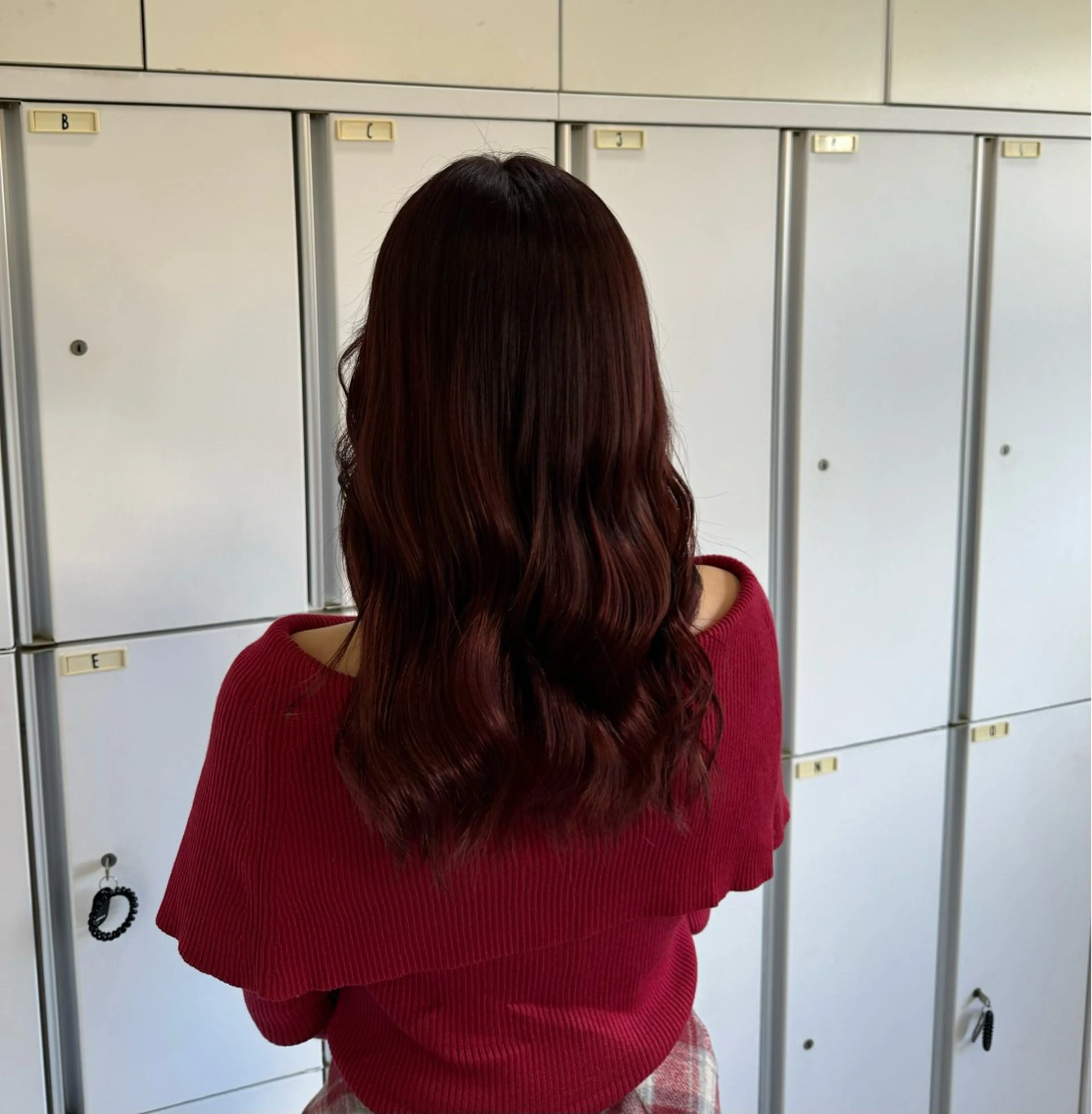 ロング カラー ブリーチ ブリーチなしカラー レッドカラー ヘアカラー Ouka/Wカラー/ 大人艶カラーのヘアスタイル