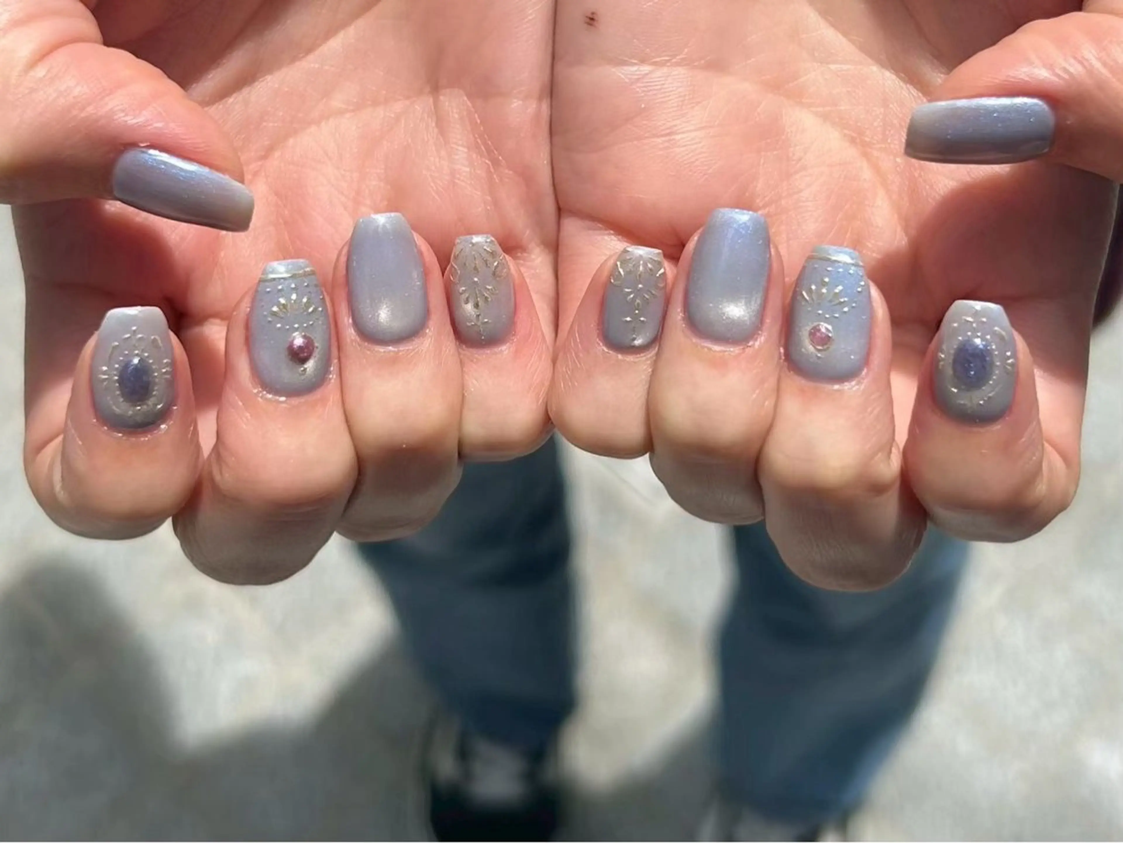 ネイル アートネイル ミラーネイル Mnailsalon フィルイン対応サロンのネイルデザイン