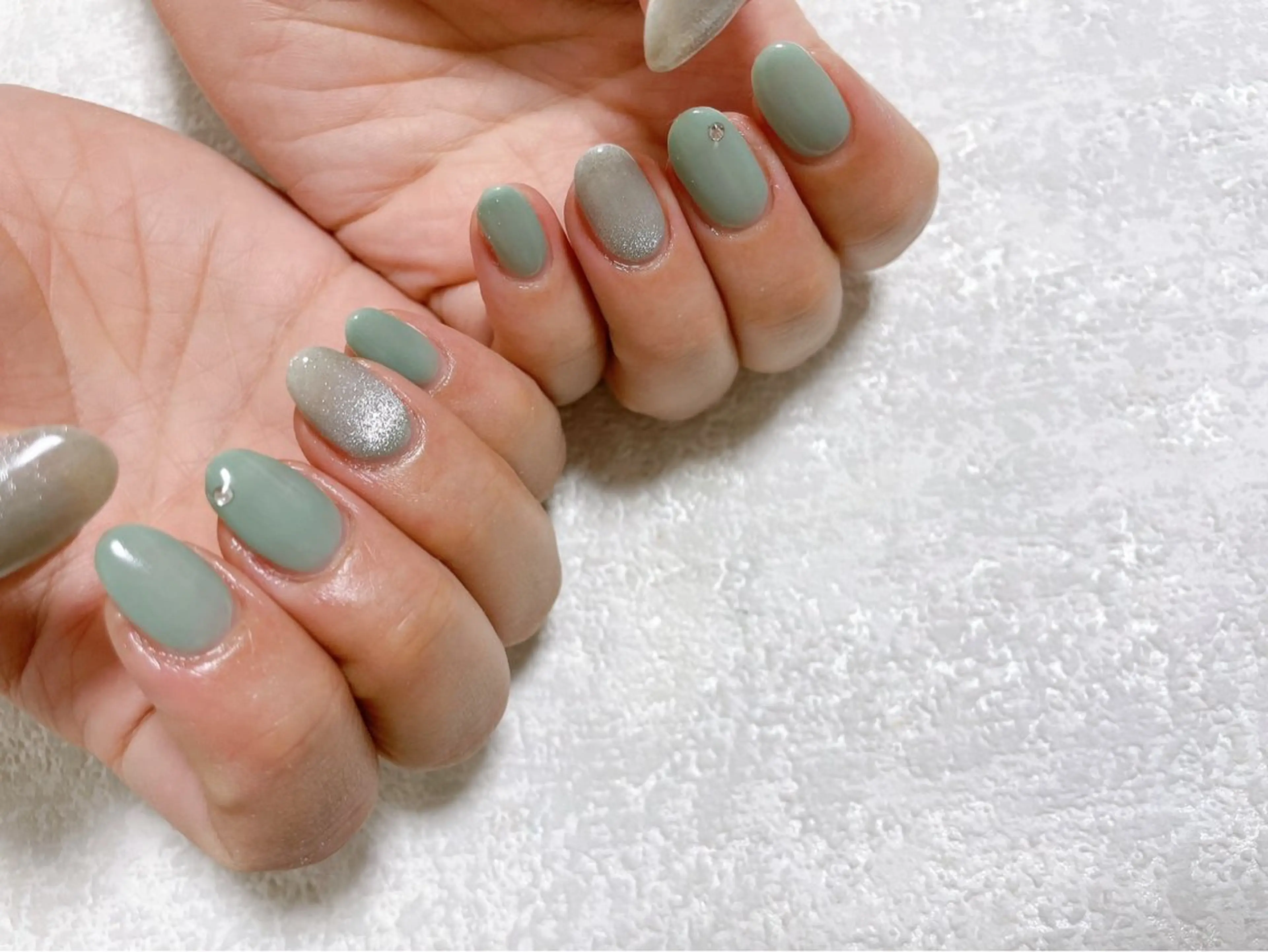 ネイル ジェルネイル マグネットネイル メンズネイル ワンカラーネイル パラジェル kiki nail たまプラーザのネイルデザイン