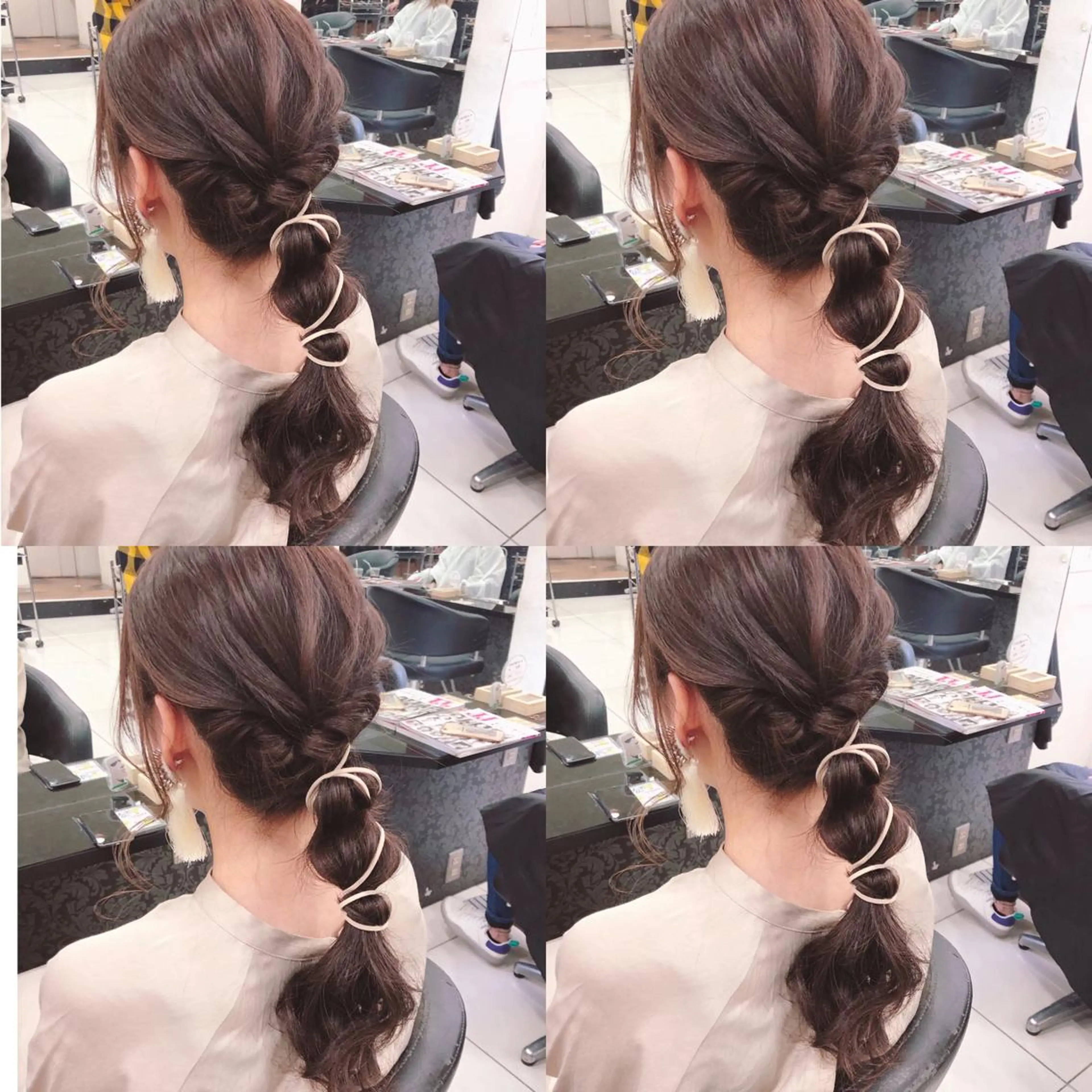 セミロング ヘアアレンジ ヘアセット 🌷MAYU 🌷のヘアスタイル