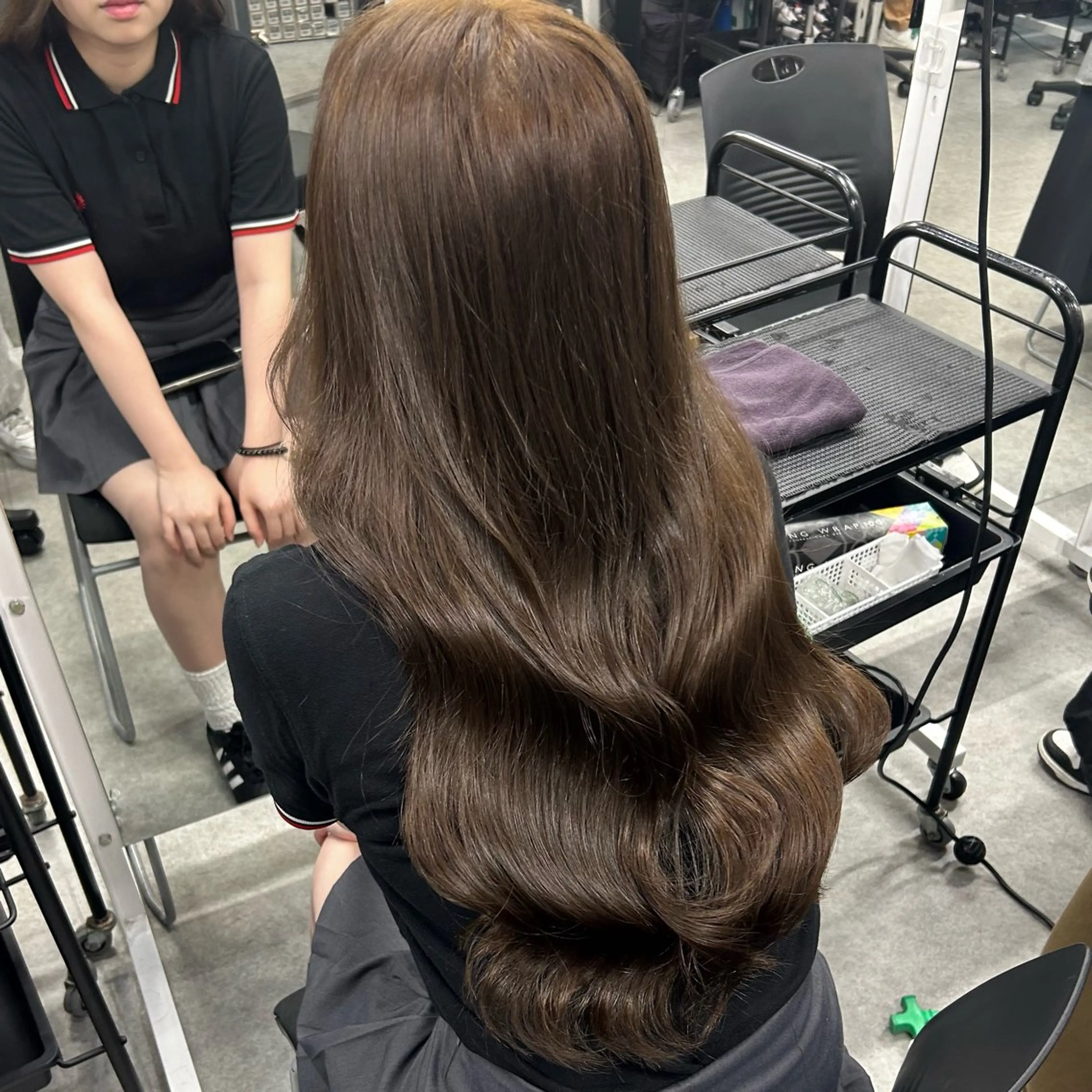 ロング カラー パーマ ヘアアレンジ メンズ キッズ ヘアカラー 盛れ韓国ハイトーン 🎀Himari🎀のヘアスタイル