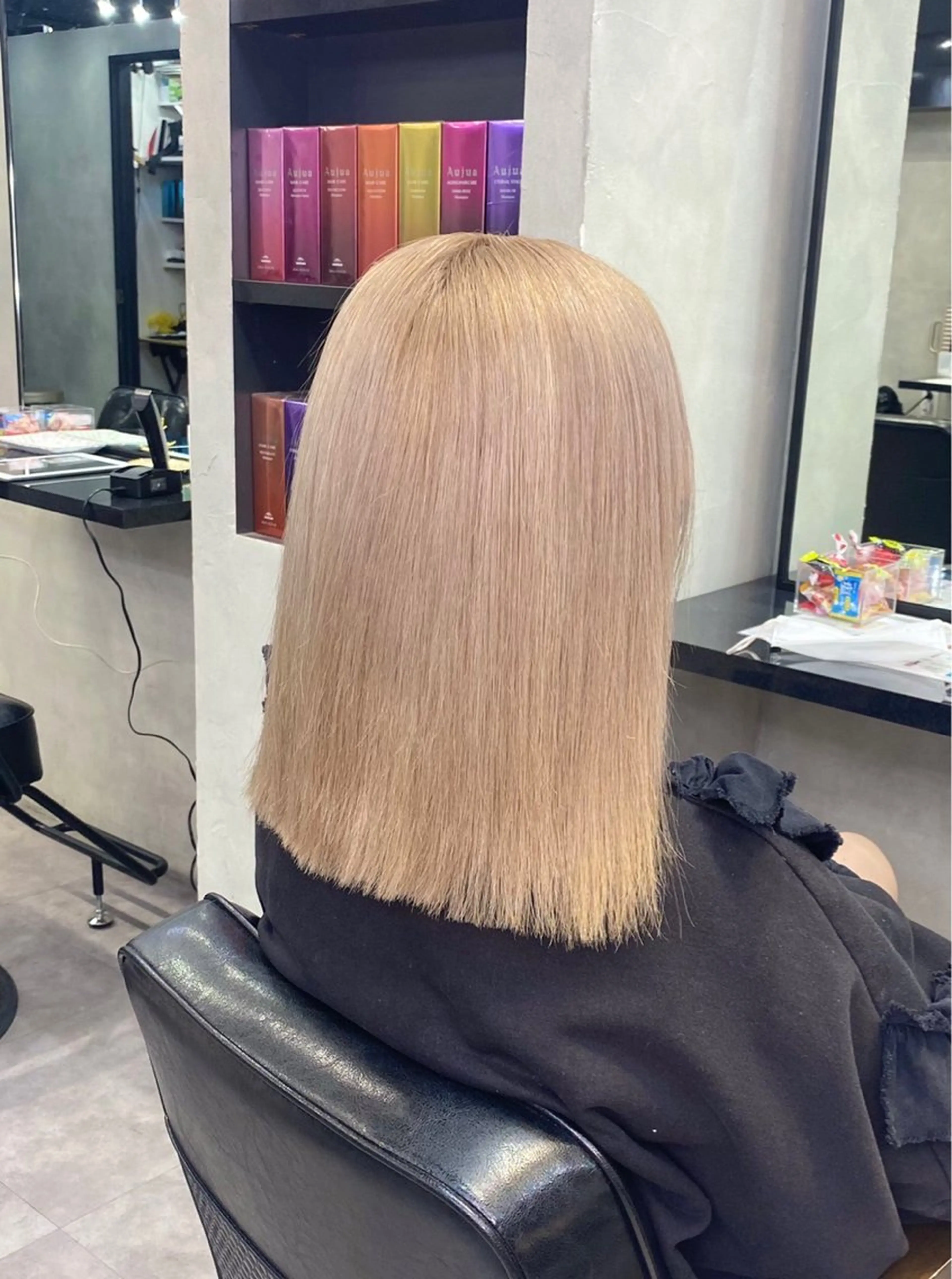 ミディアム 濱川響太レディース カットモデルのヘアスタイル