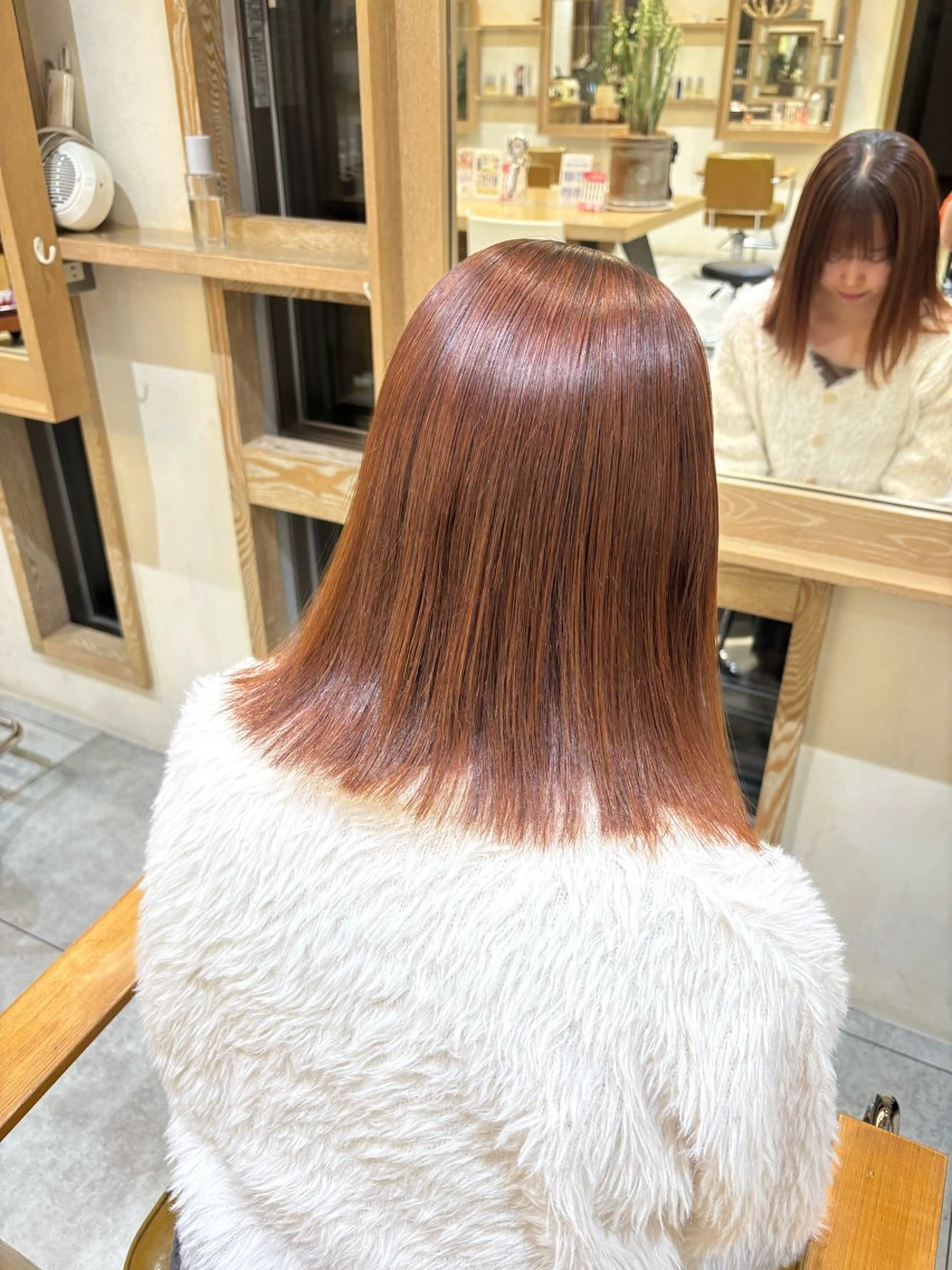 ミディアム 縮毛矯正 Aimi🎀 浦安/じゅわっと暖色のヘアスタイル