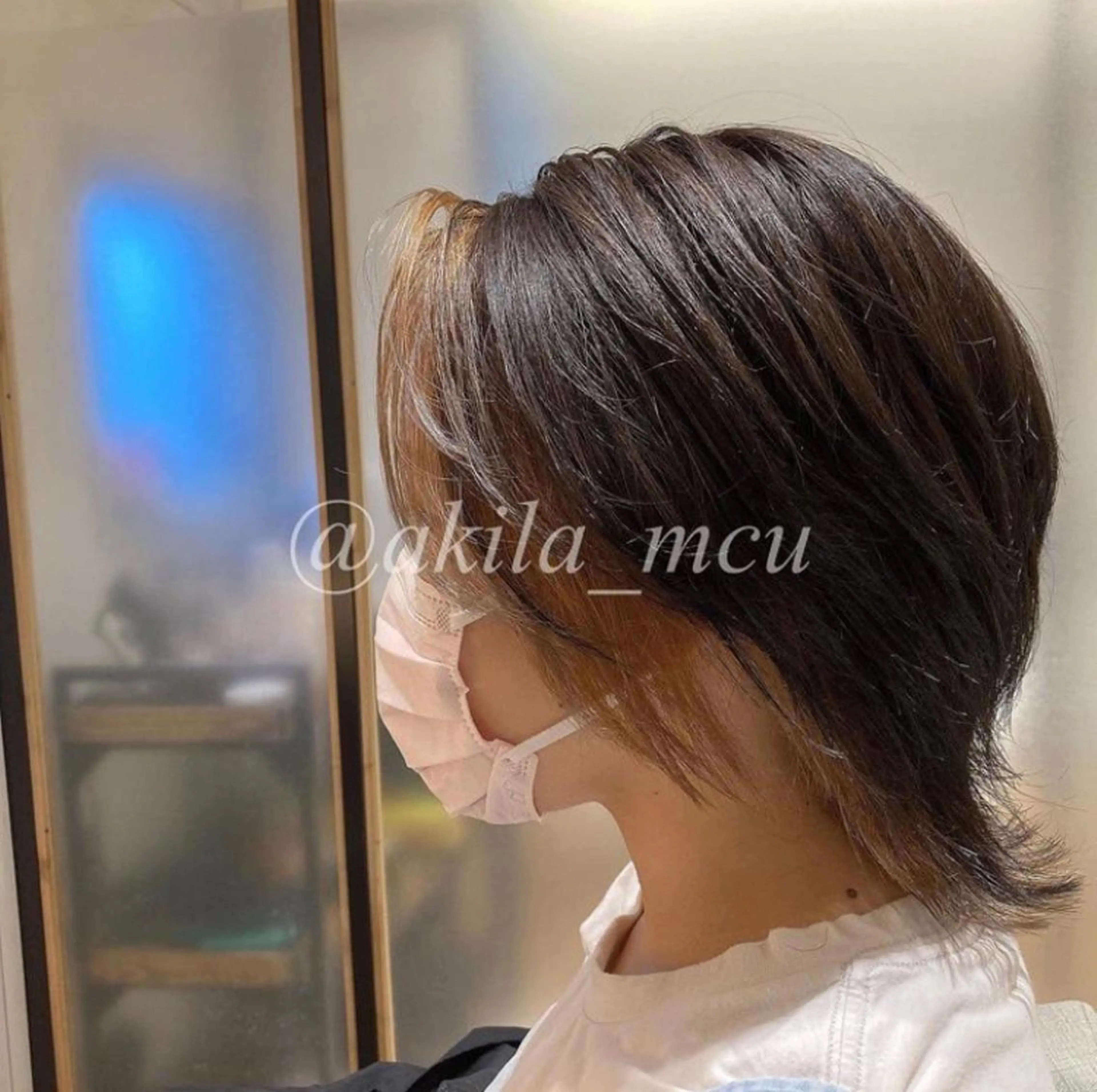 ショート カラー ヘアアレンジ ミストバング ベージュカラー ブリーチ ケアブリーチ ダブルカラー ヘアカラー トリートメント エグチ アキラのヘアスタイル