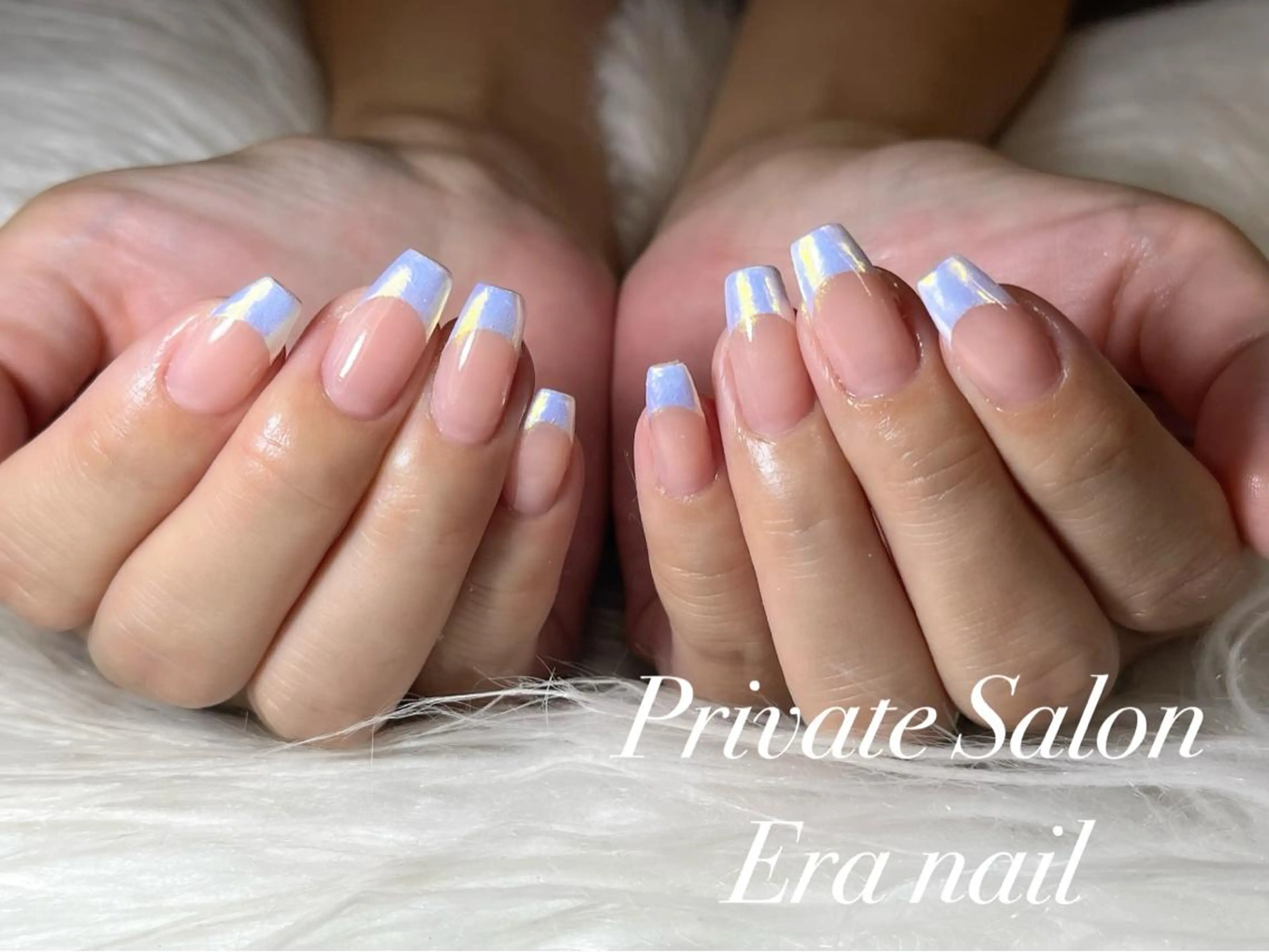 ネイル オーロラネイル フレンチネイル ミラーネイル Era nailのネイルデザイン