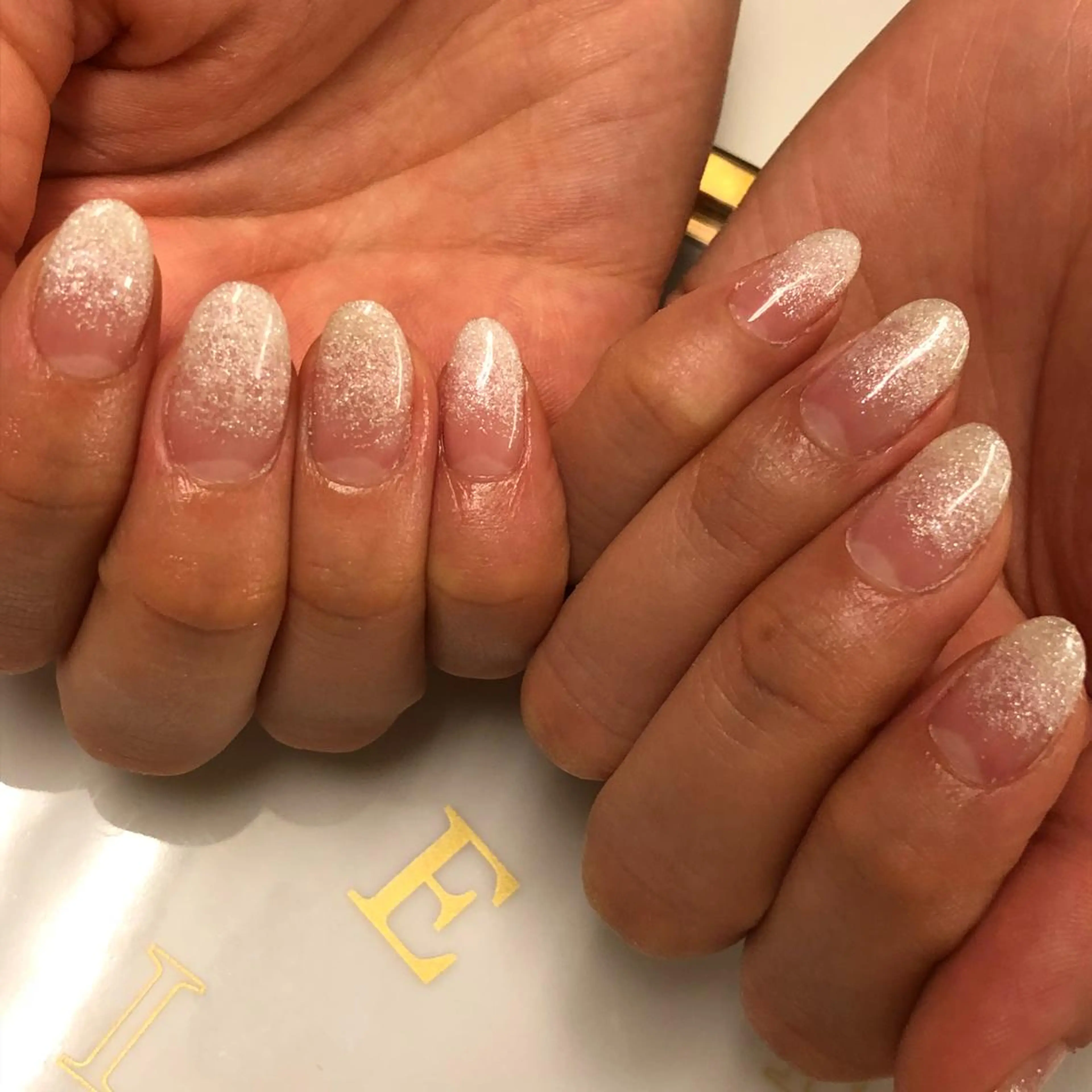 ネイル グラデーション ラメ(グリッター) ラメグラデーション シンプルネイル KIREIE NAILSのネイルデザイン