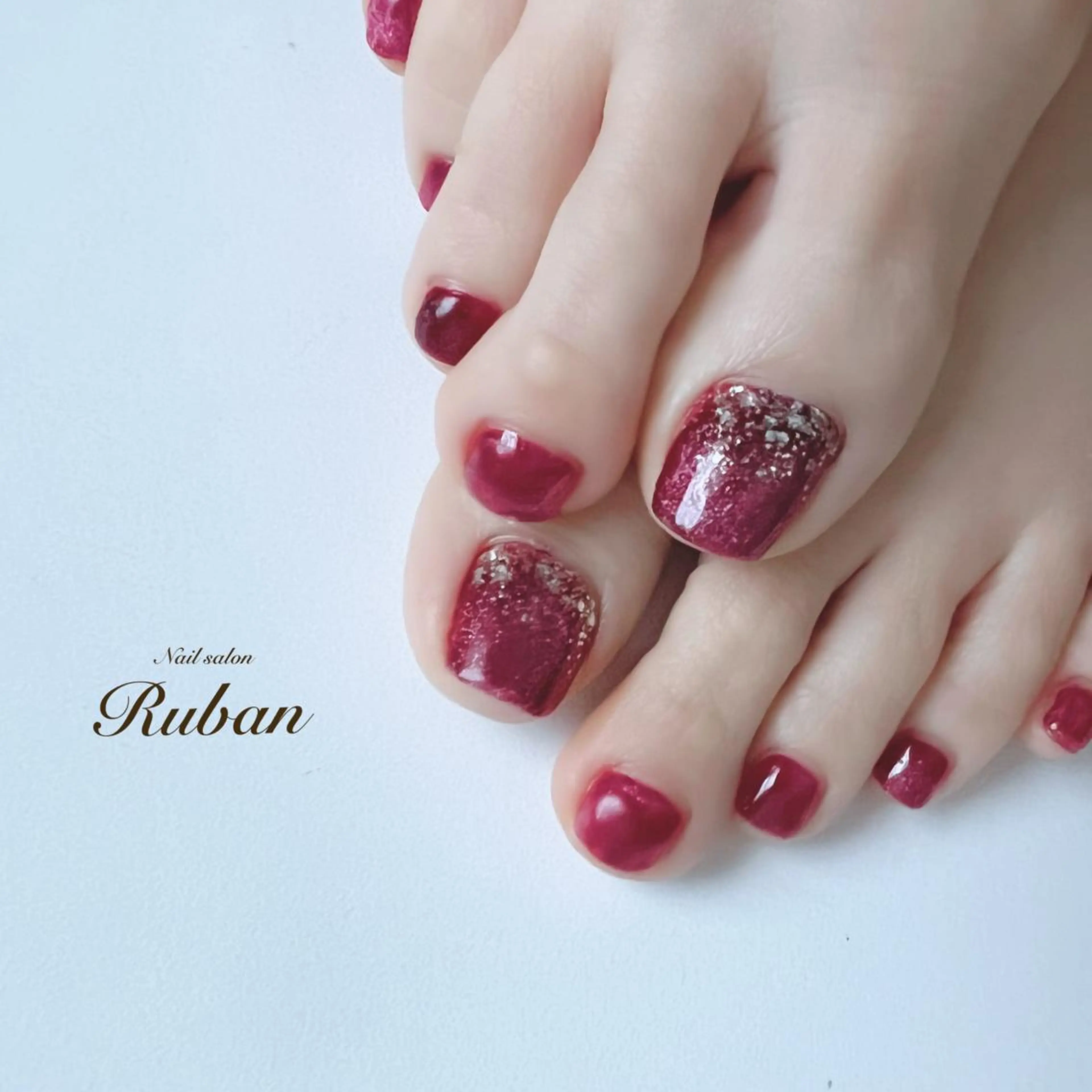 ネイル フットネイル マグネットネイル Nail salon Ruban所属・Nail salon Rubanのネイルデザイン