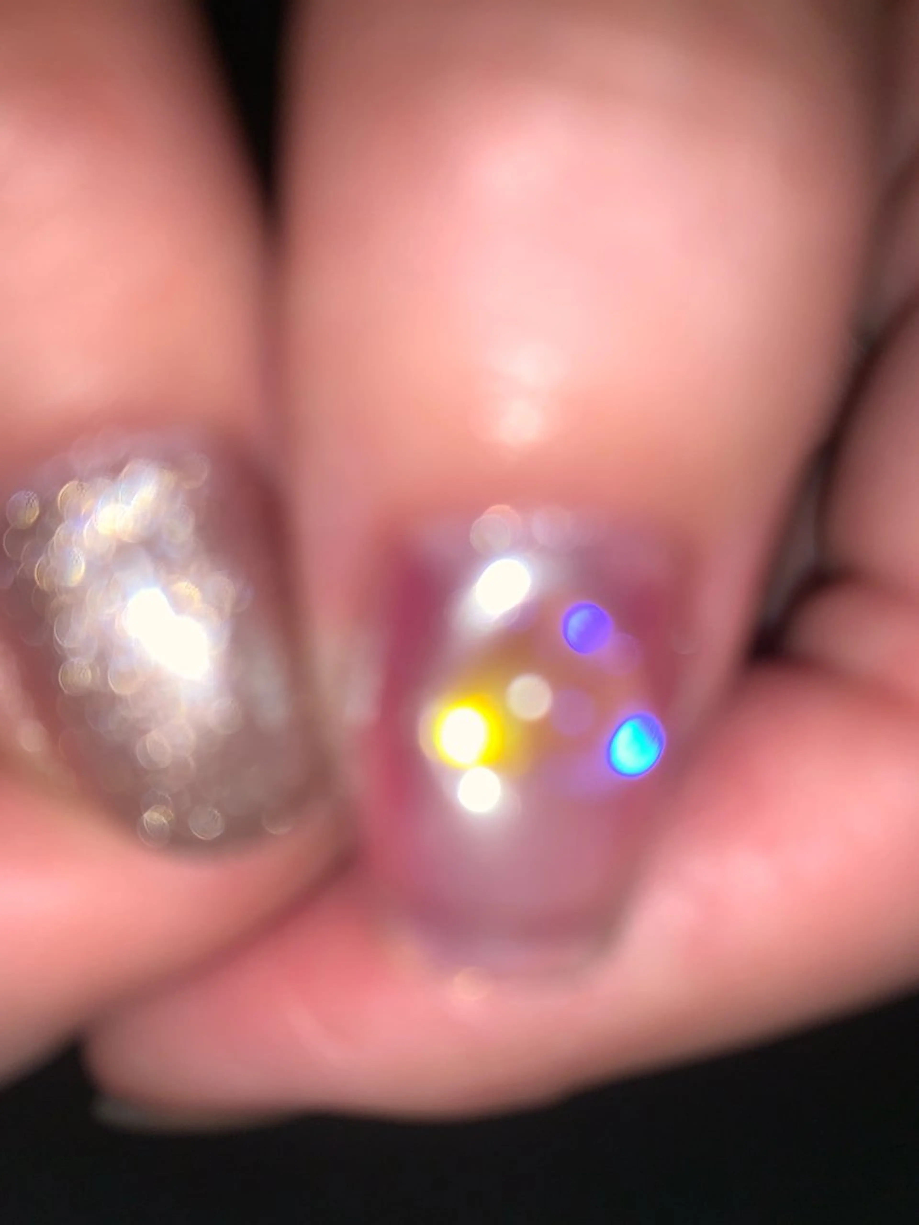 ネイル 氷ネイル・うるうるネイル キラキラネイル シンプルネイル osakana nailのネイルデザイン