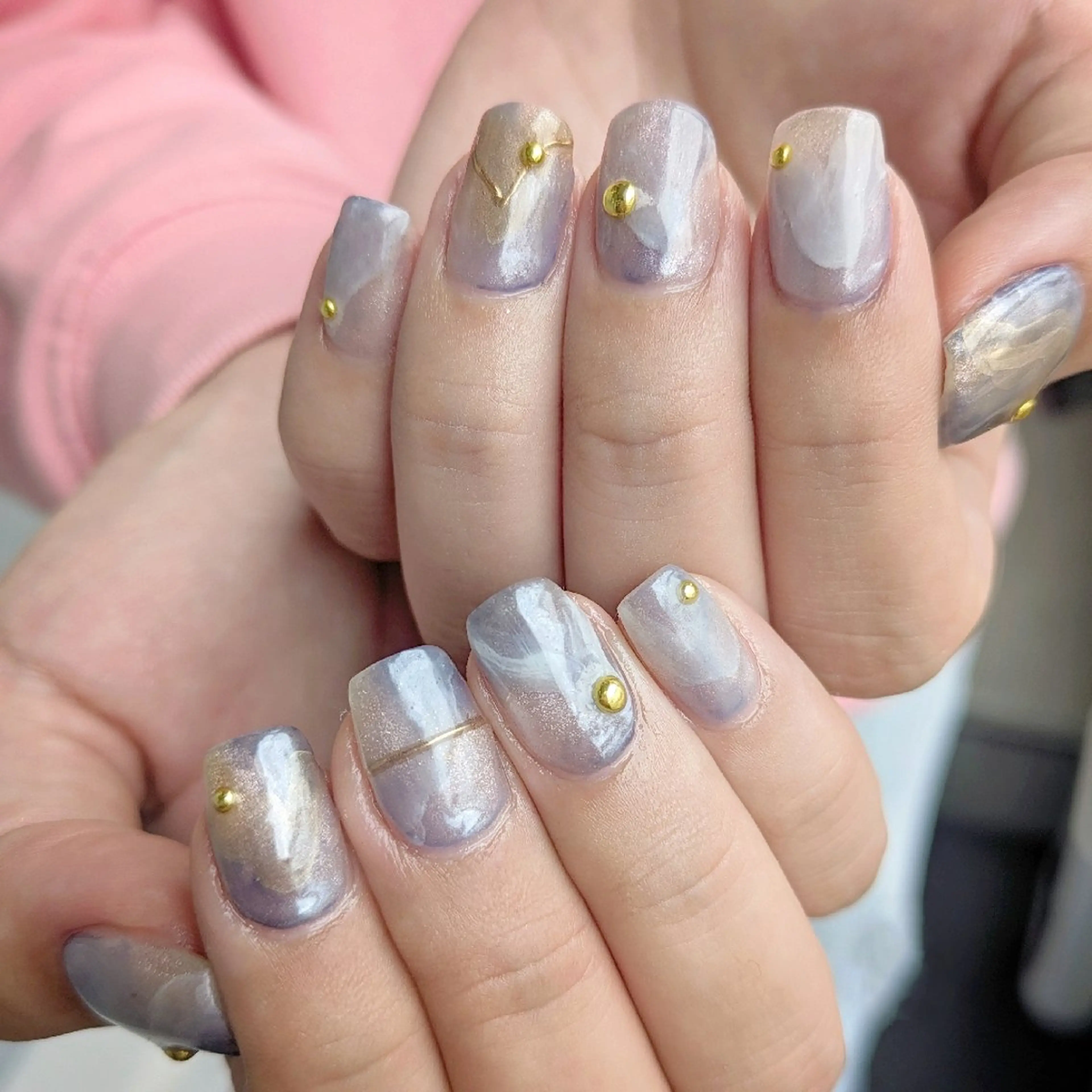 ネイル アートネイル ブルー マグネットネイル ニュアンスネイル ハンドネイル jolie  ISIHARAのネイルデザイン