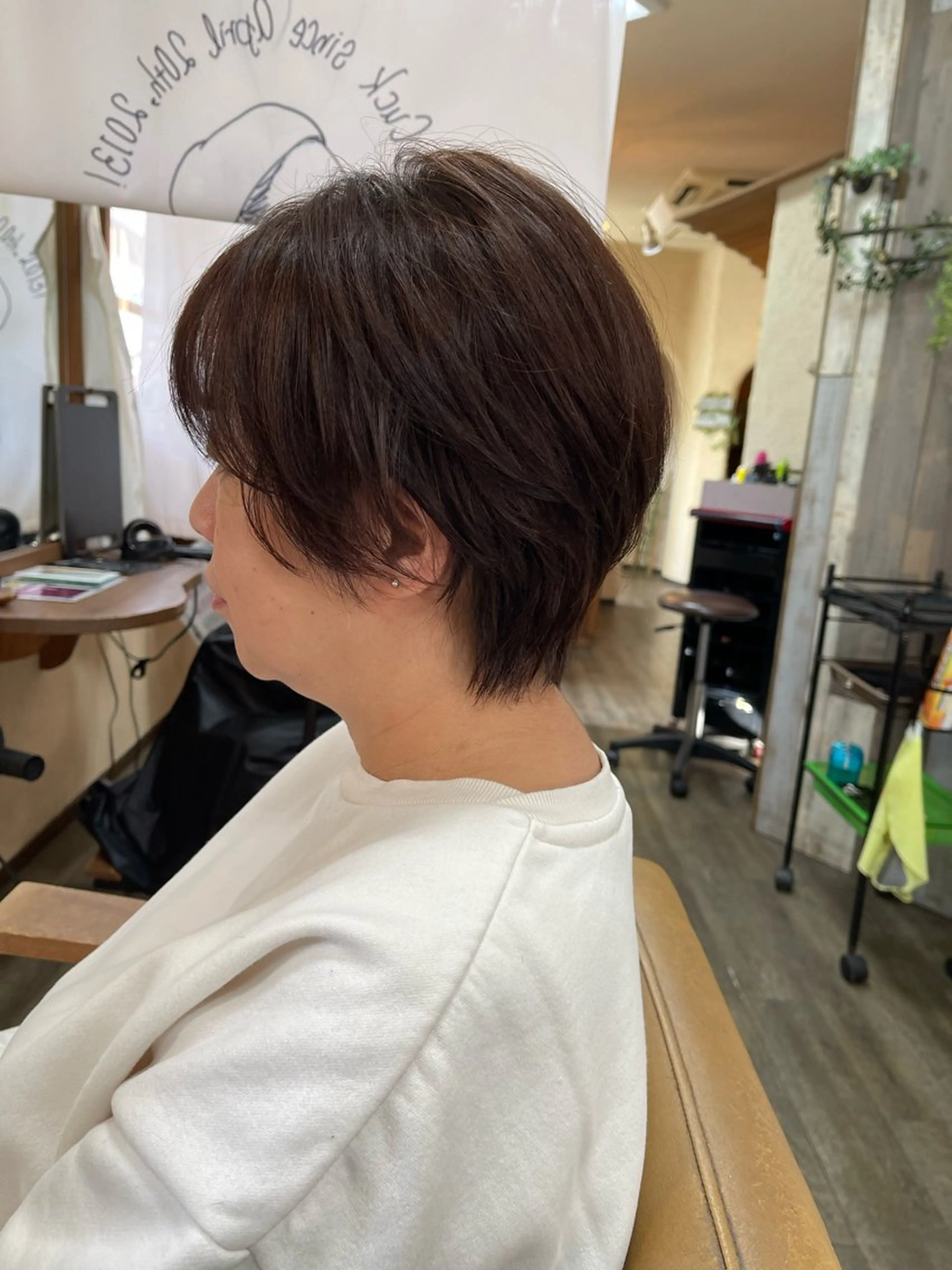 ショート ショートヘア カット 磧本 祐里恵のヘアスタイル