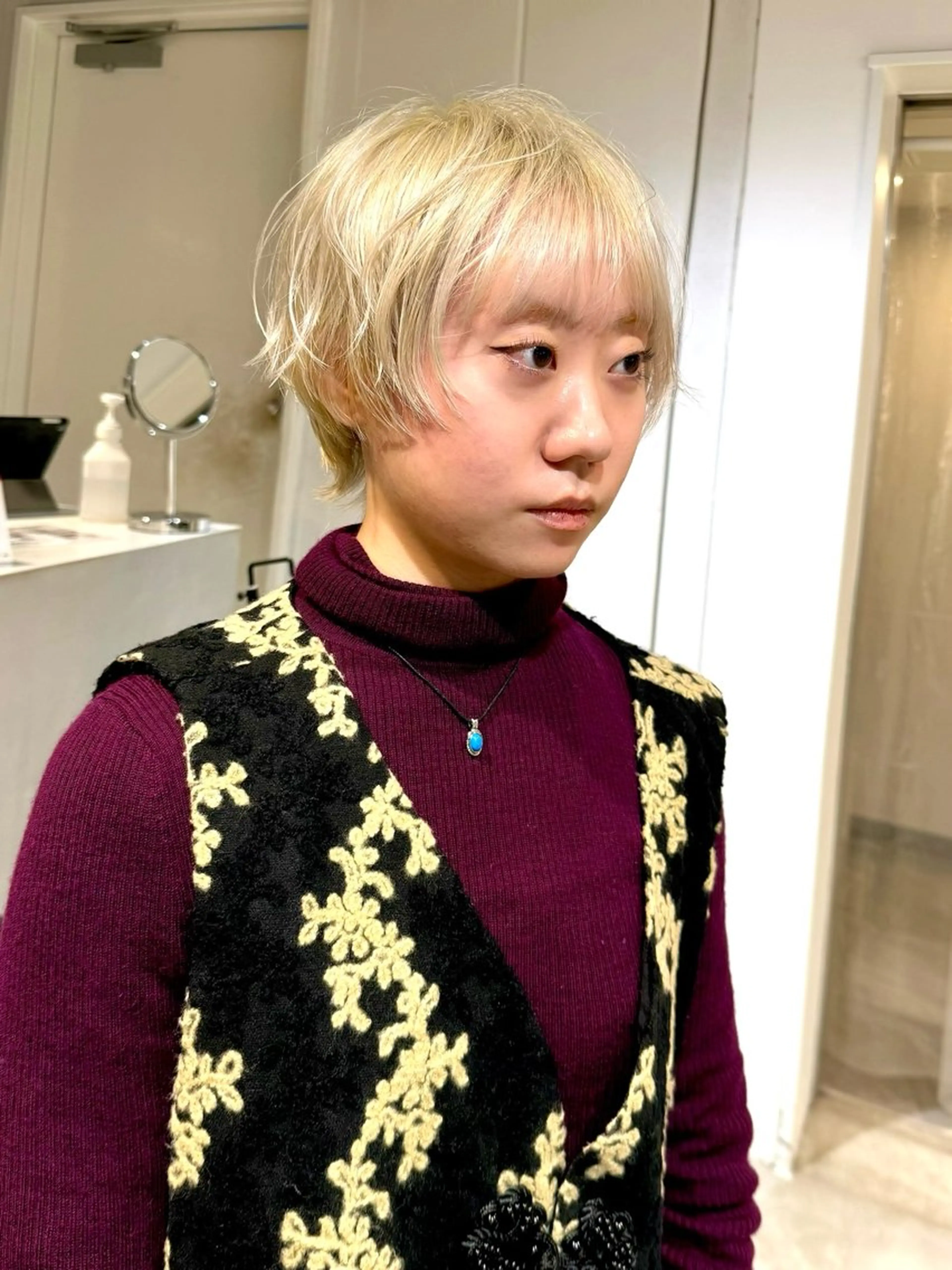 ショート カット ヘアカラー トリートメント 骨格診断で絶対可愛い ✨丸みショート✨凌弥のヘアスタイル