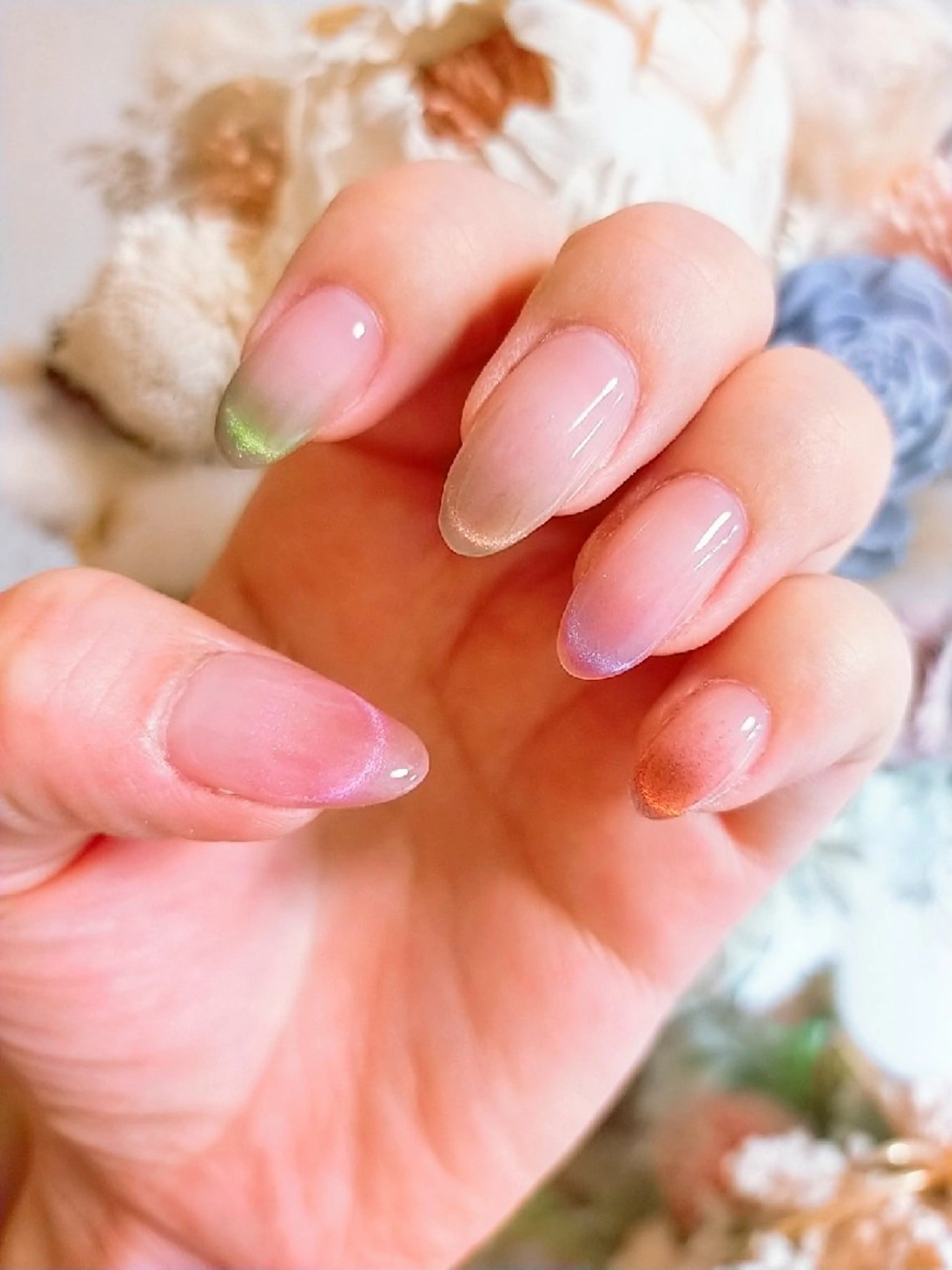 ネイル フレンチネイル マグネットネイル マグネットフレンチ ＤI'A ネイルサロンのネイルデザイン