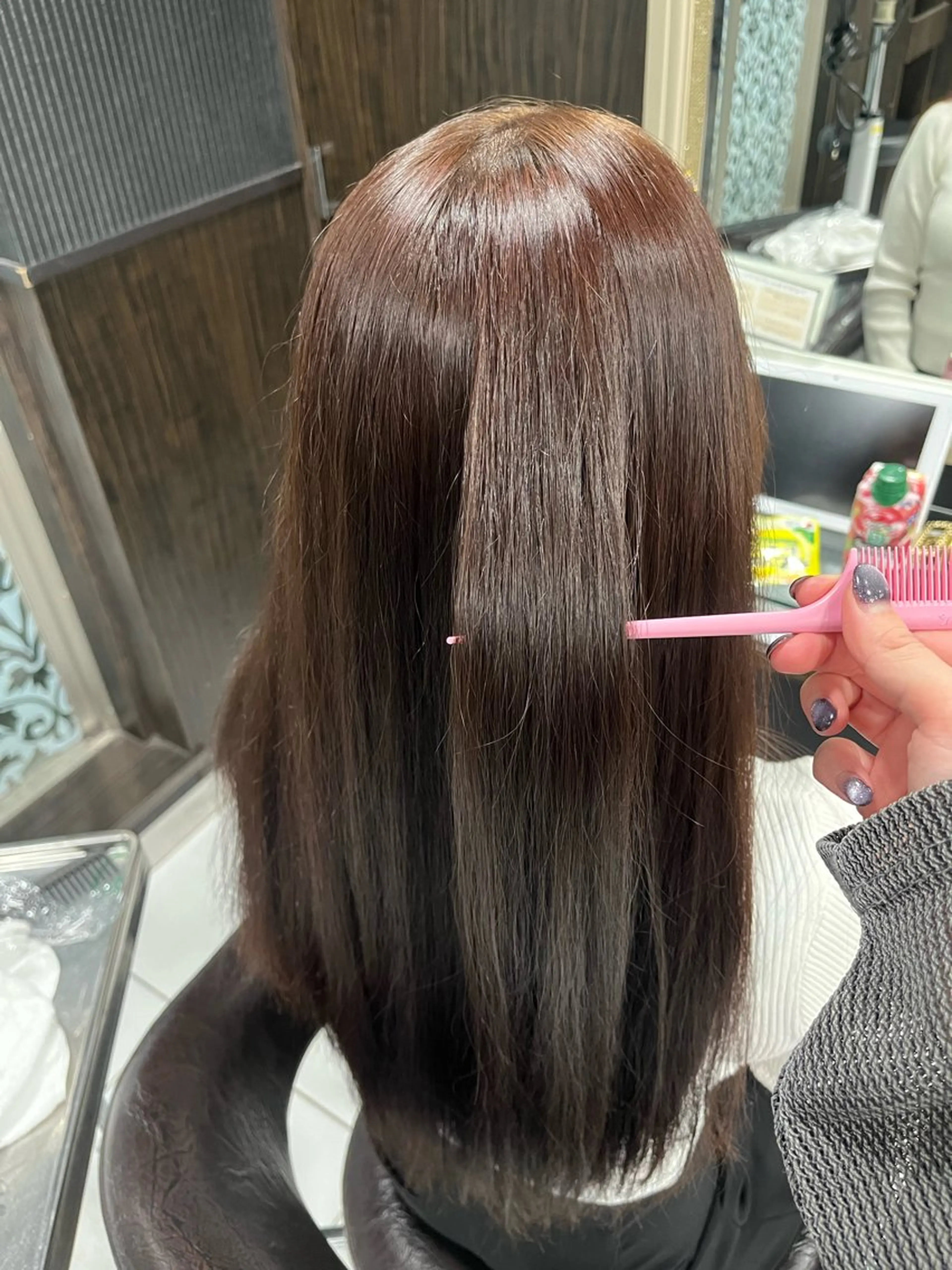 ロング カット 縮毛矯正 カットモデル募集 リナ⚡️のヘアスタイル