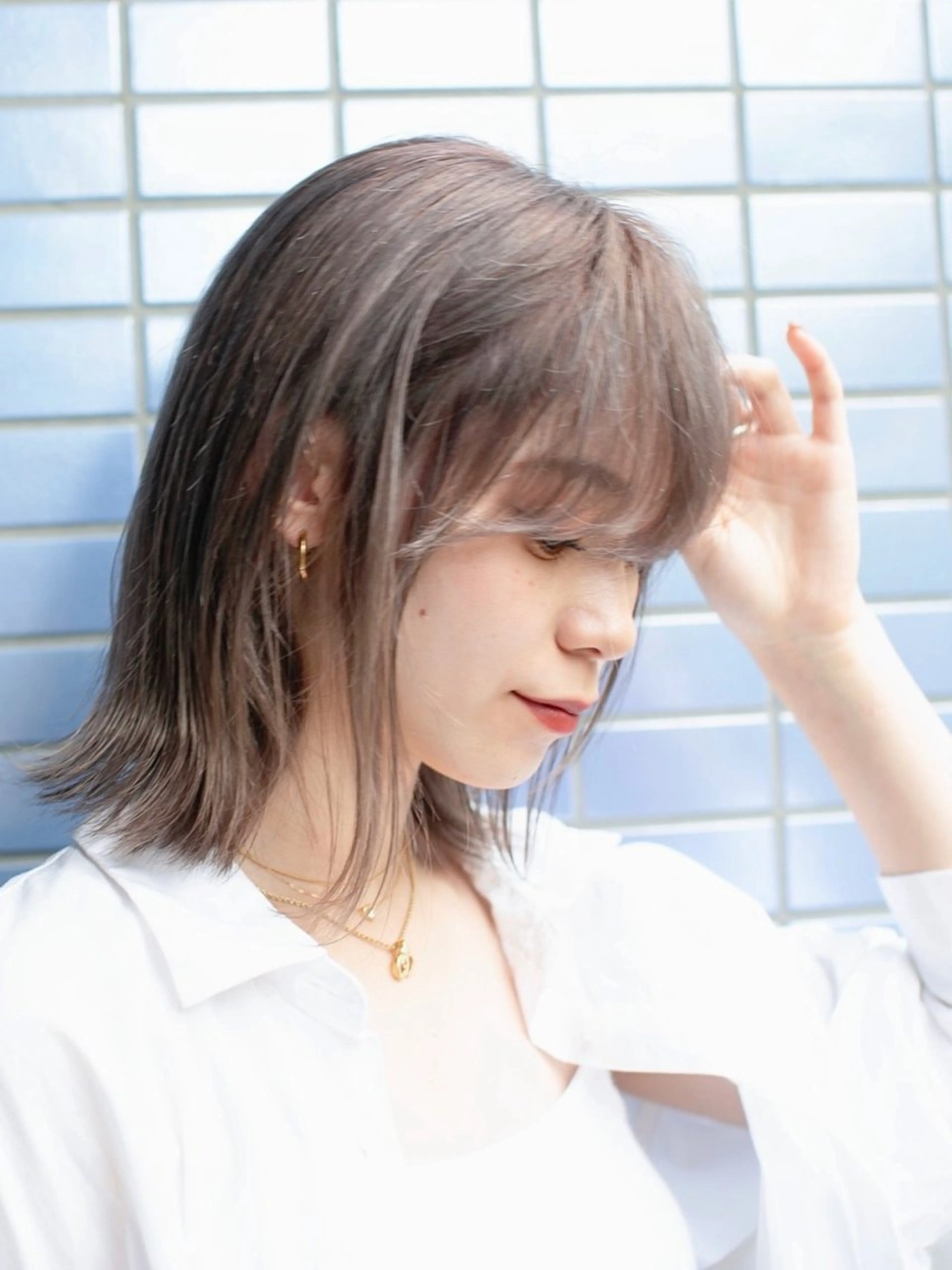 ミディアム 河上 雅俊のヘアスタイル