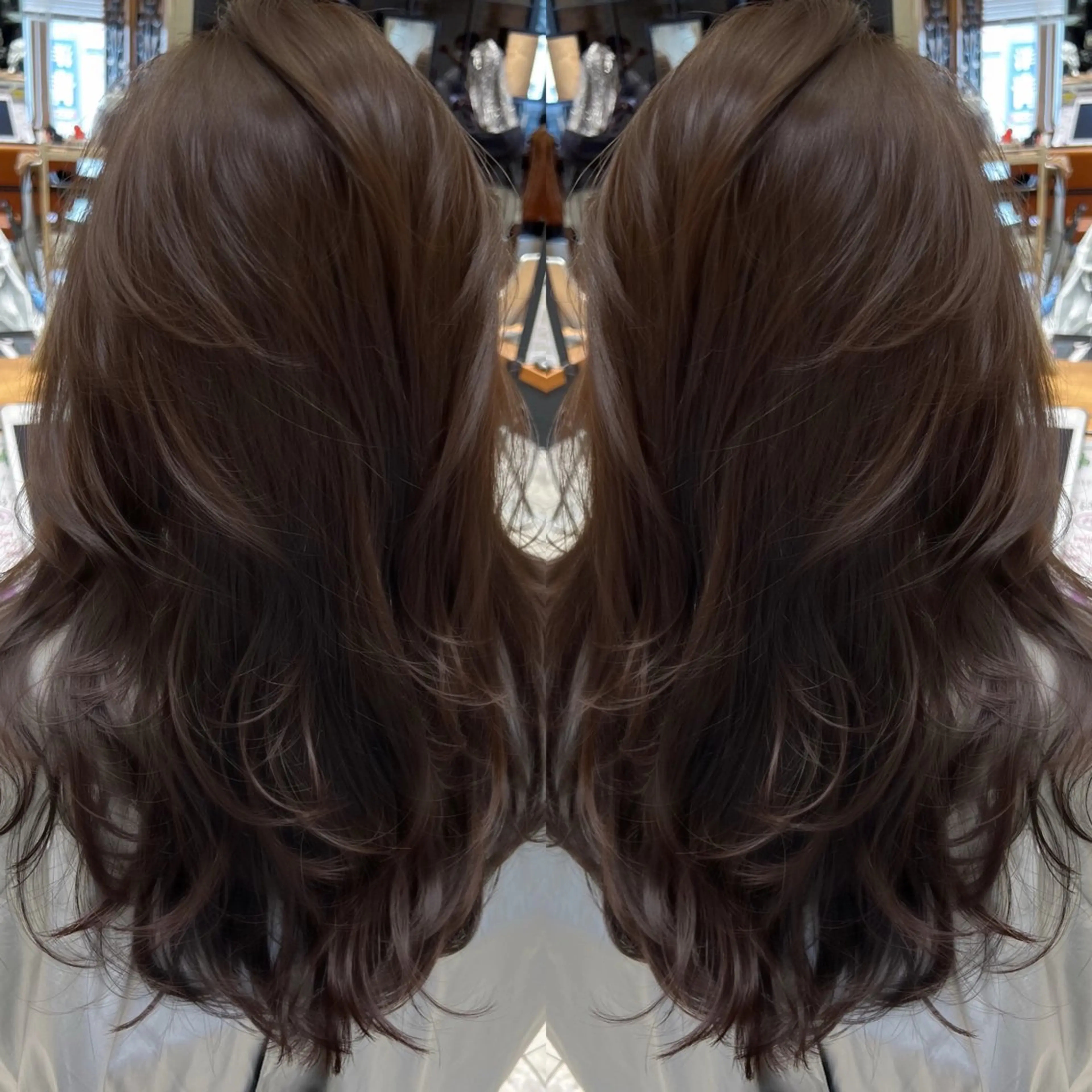 セミロング カラー 映える顔まわり/前髪 特化 💗 ユキマのヘアスタイル