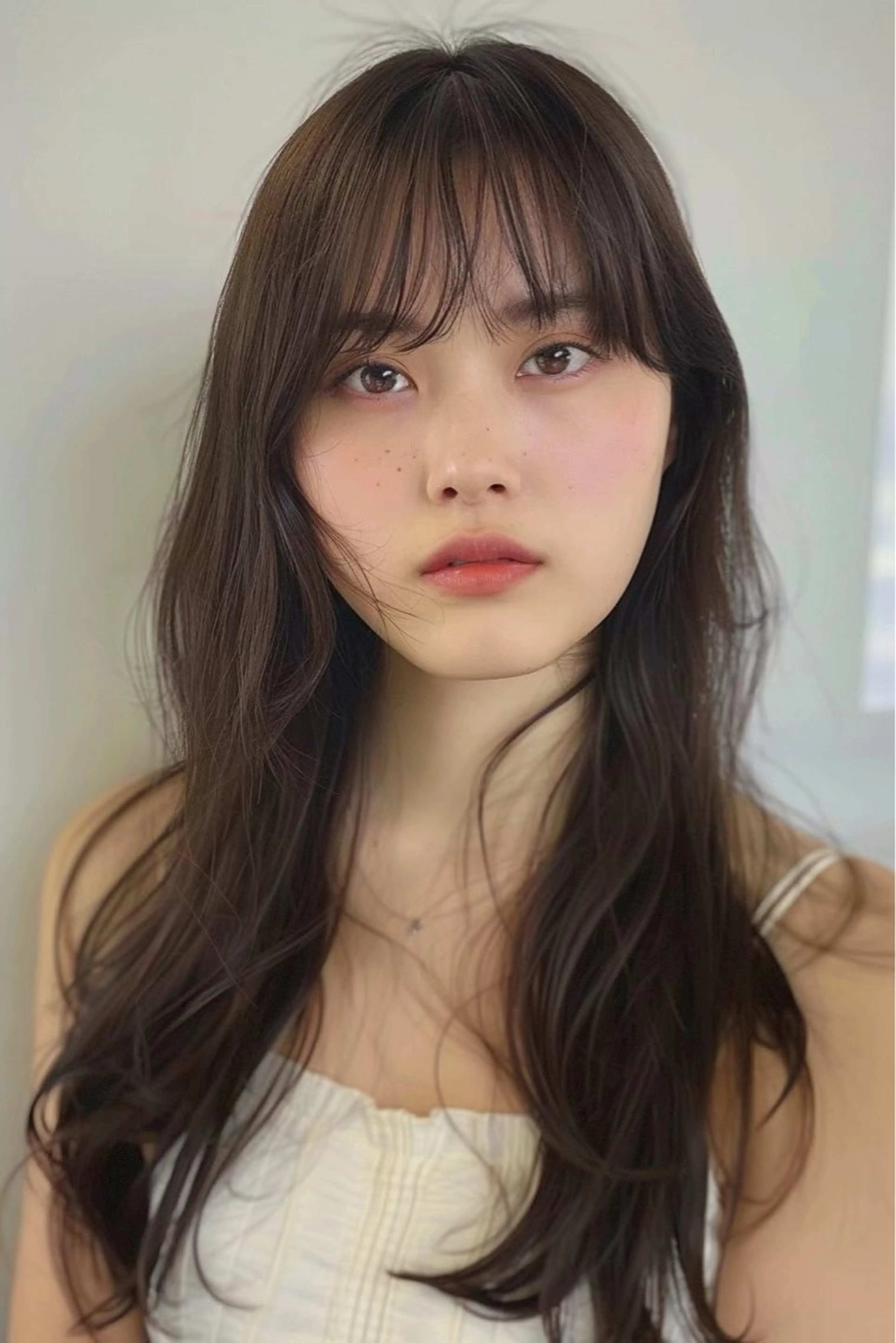 ミディアム カラー カット ヘアカラー トリートメント ロング料金無し ブリーチ/YUTOのヘアスタイル