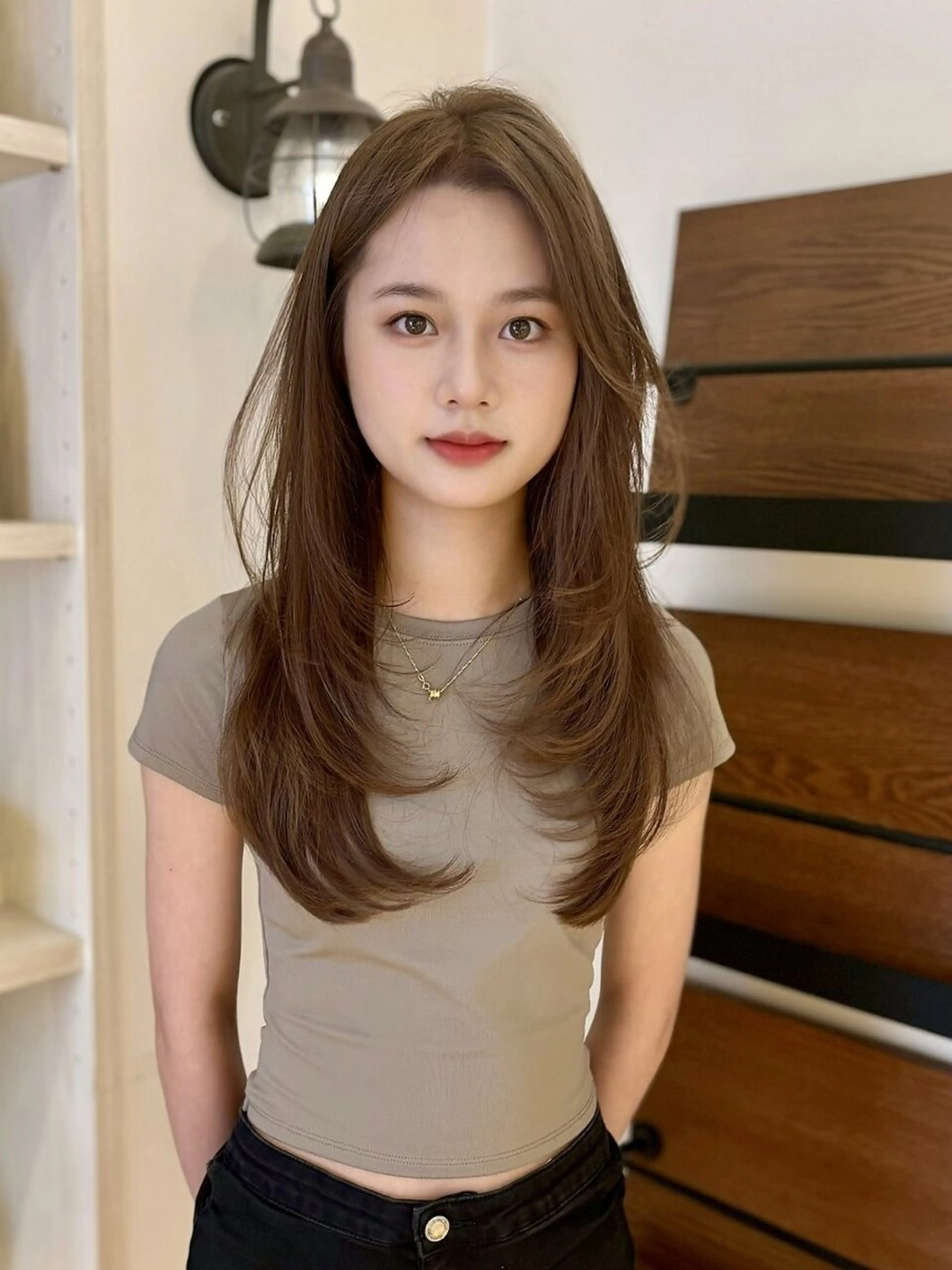 セミロング カット トリートメント Maison髪質改善 レイヤー/三宮のヘアスタイル