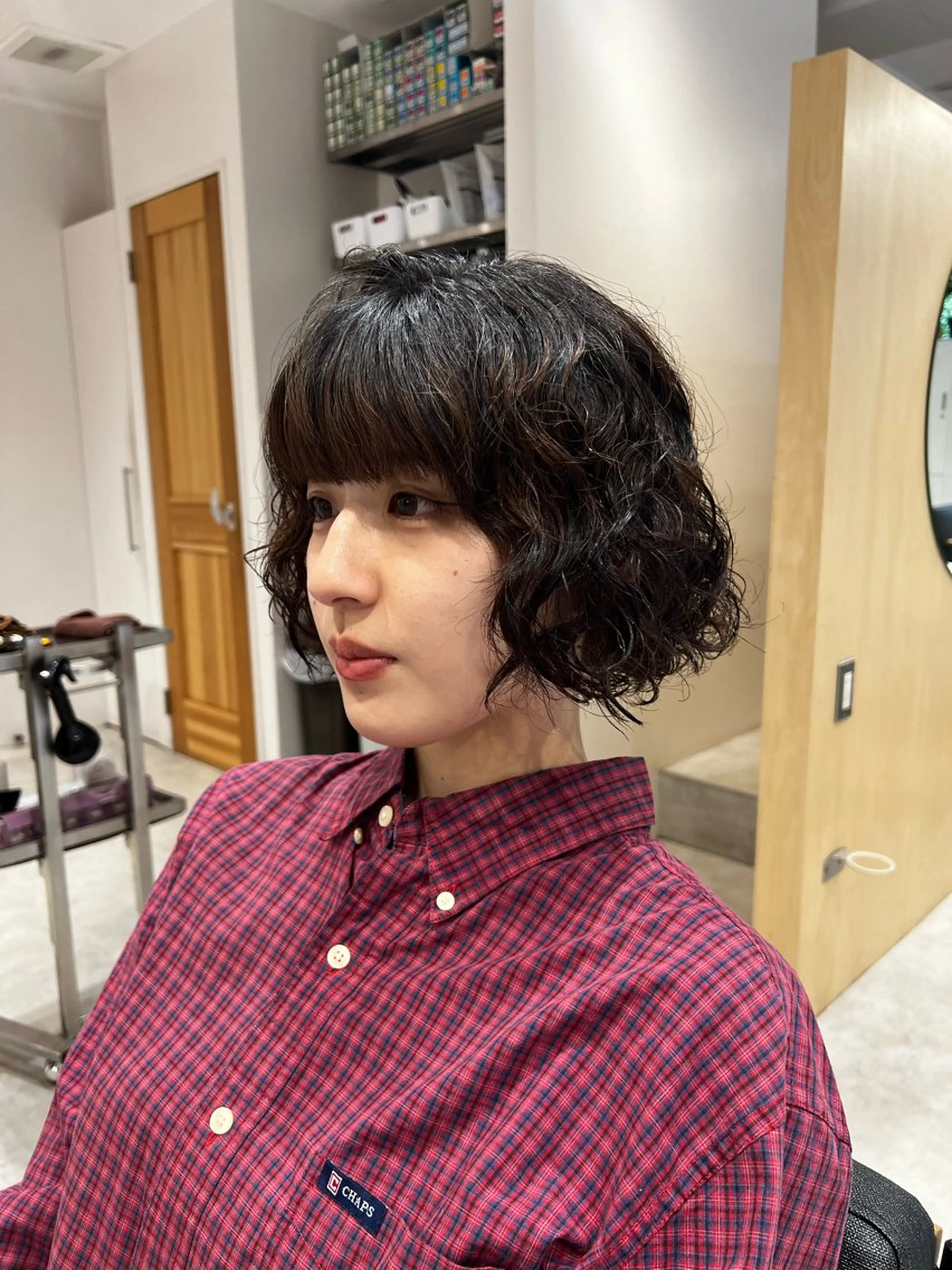 ショート カラー パーマ/ボブ /レイヤー チヒロのヘアスタイル