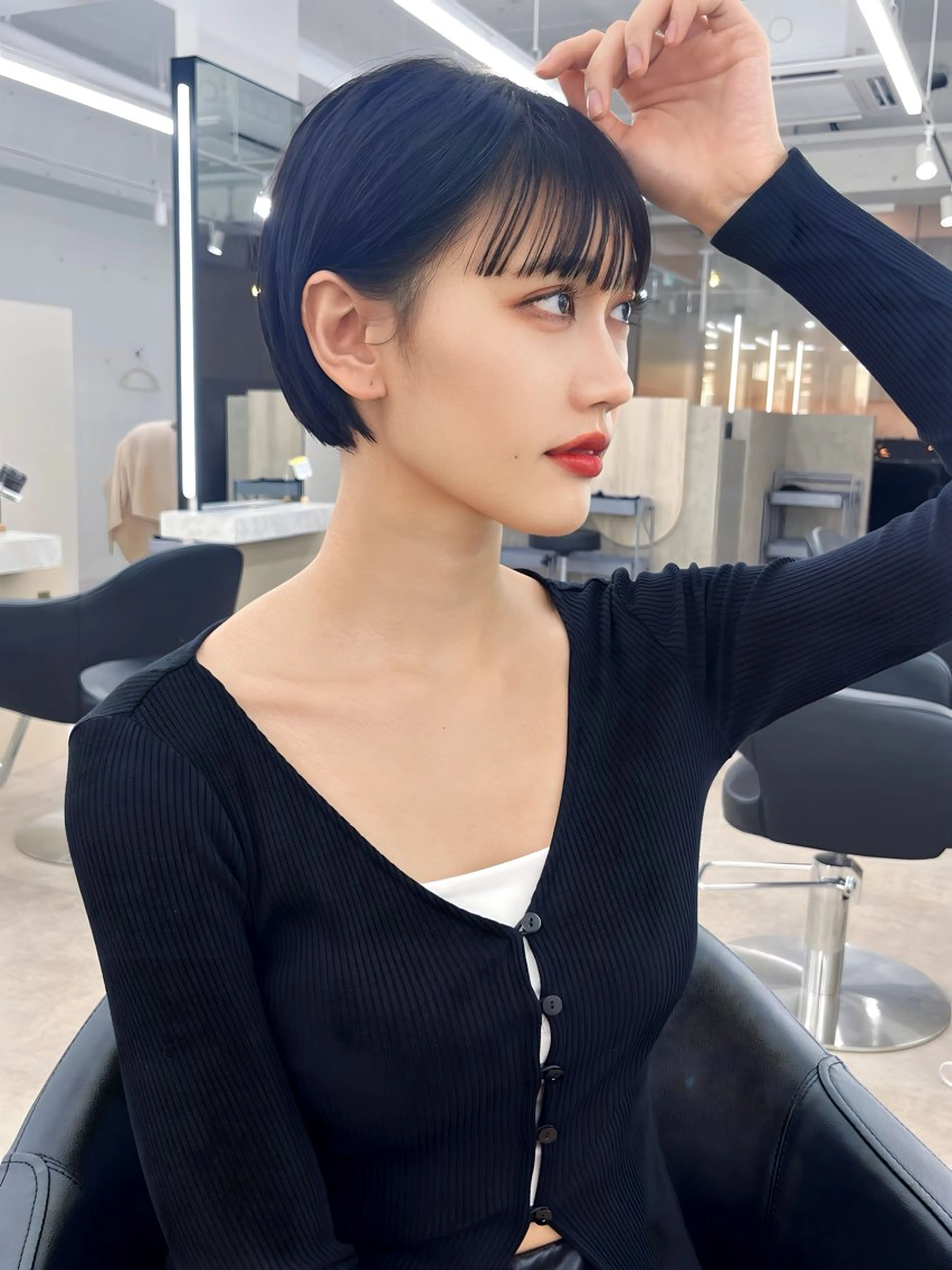 ショート 髪質改善 ショートヘア トリートメント 岡安優太 顔まわり似合せが得意のヘアスタイル