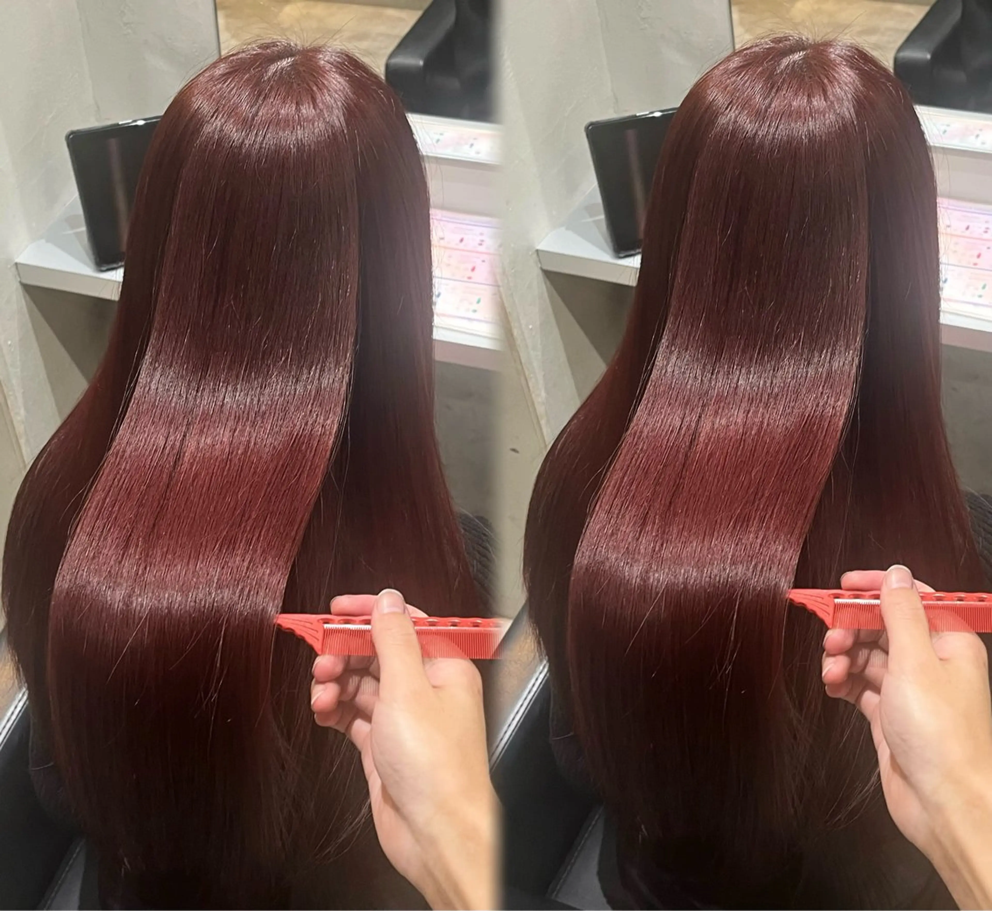 ロング ヘアカラー トリートメント 新宿♡暖色カラー/ エクステ/スズ🍒のヘアスタイル