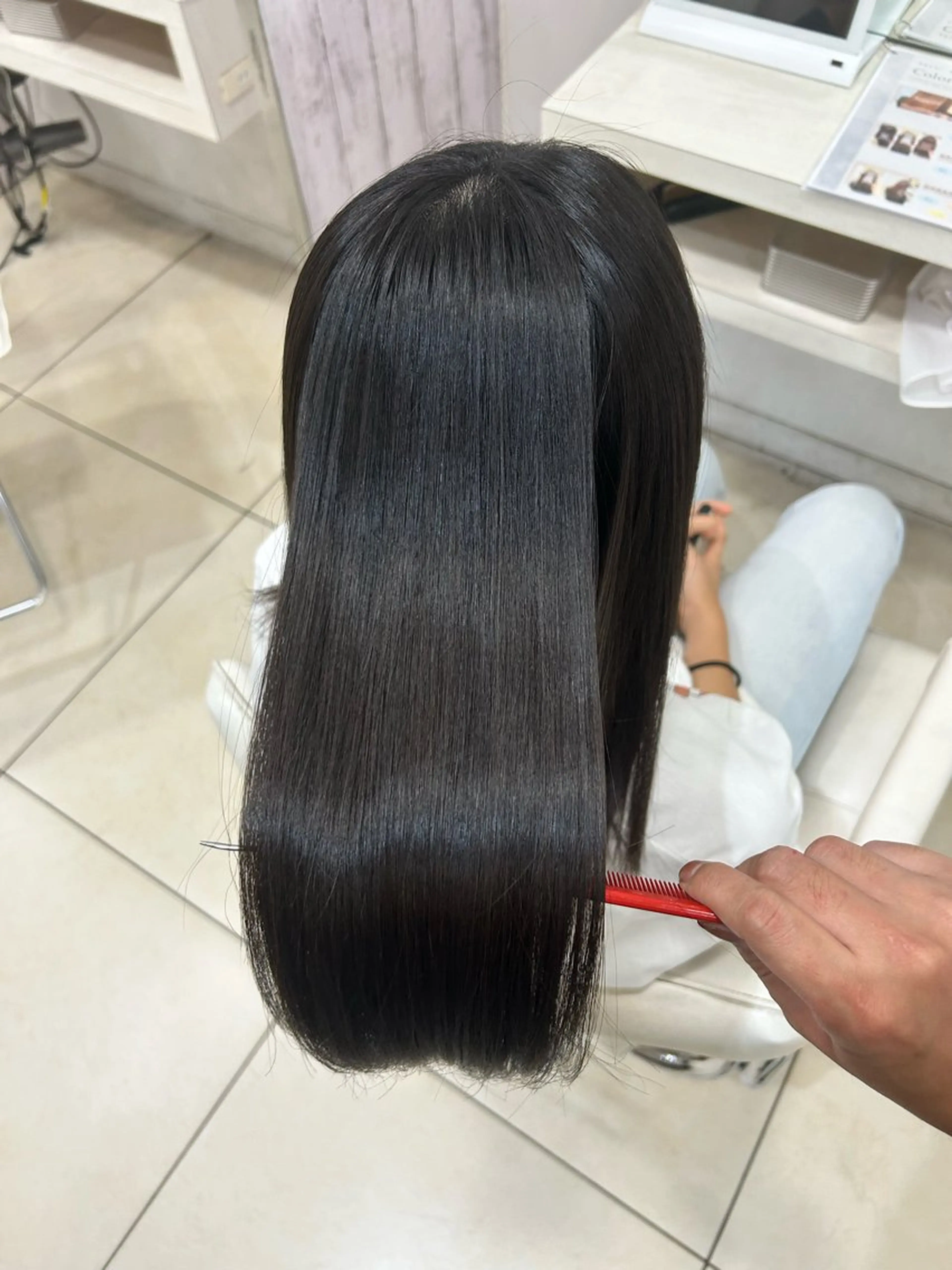 ロング ヘアカラー トリートメント 【髪質改善カラー】 瀧田嵐士🇰🇷のヘアスタイル