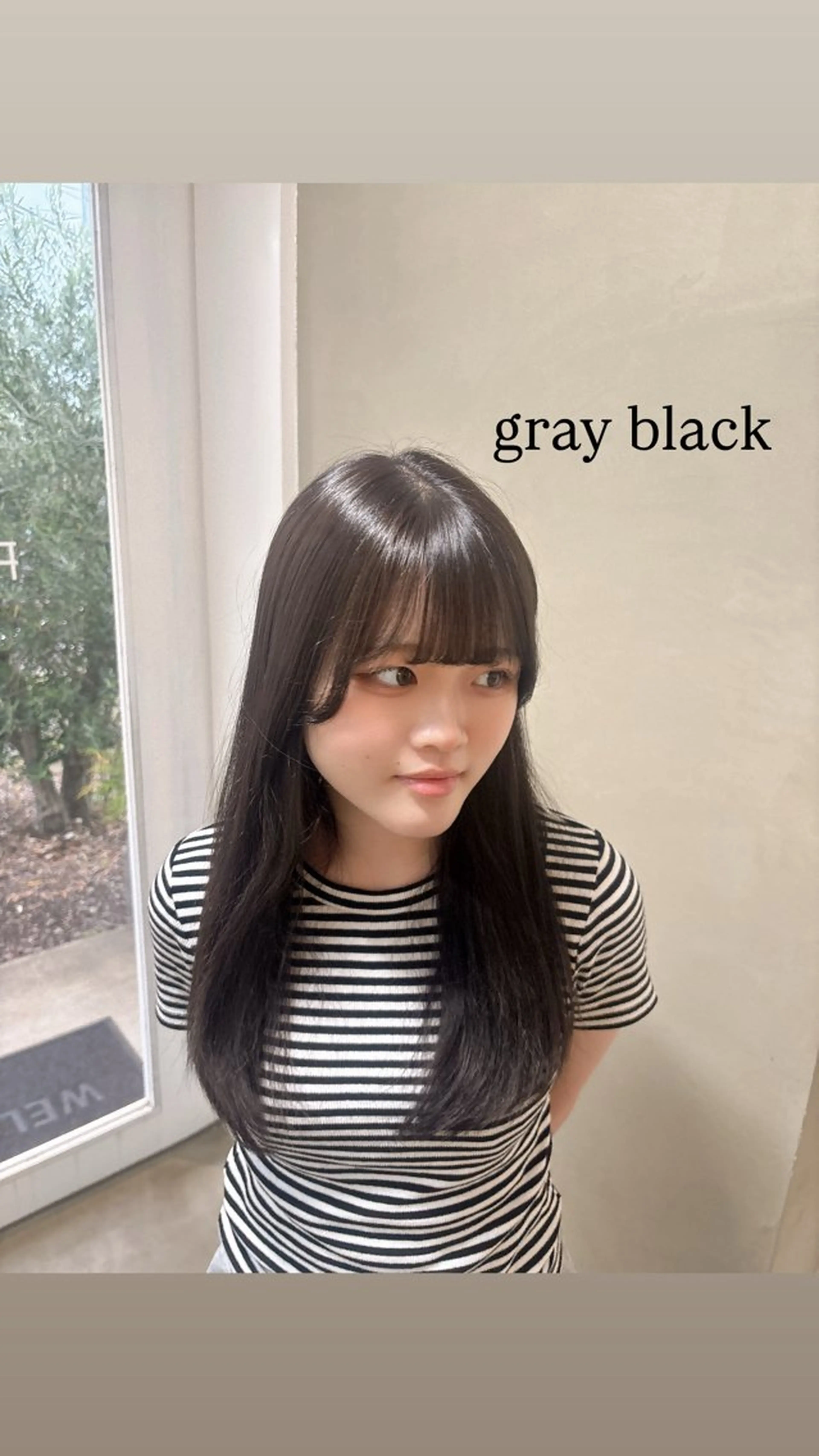 ロング カット ヘアカラー のどか 髪質改善/ボブモデルのヘアスタイル