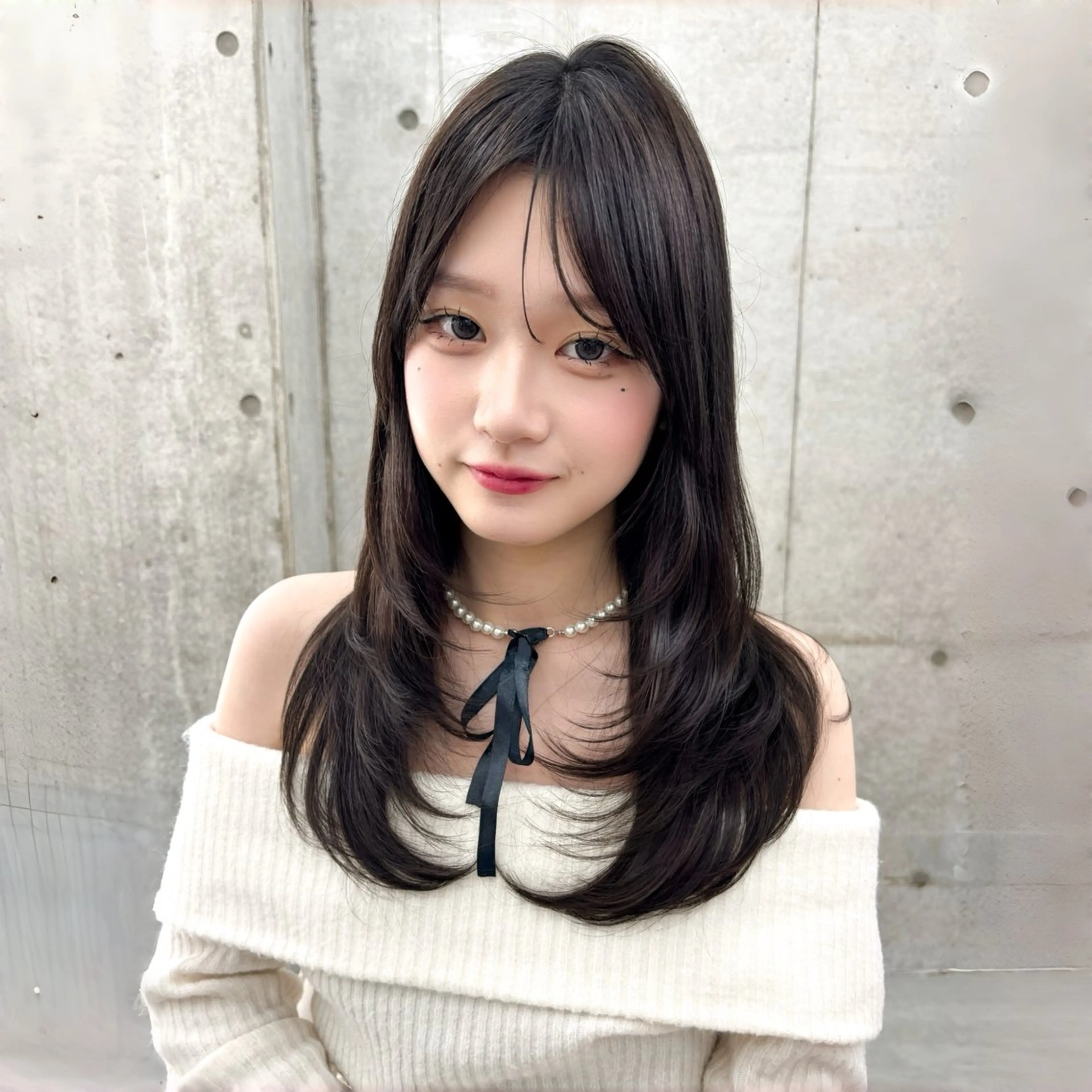 似合わせレイヤーカット🎀＋髪質改善トリートメント🫧韓国レイヤー/顔周りレイヤーの写真