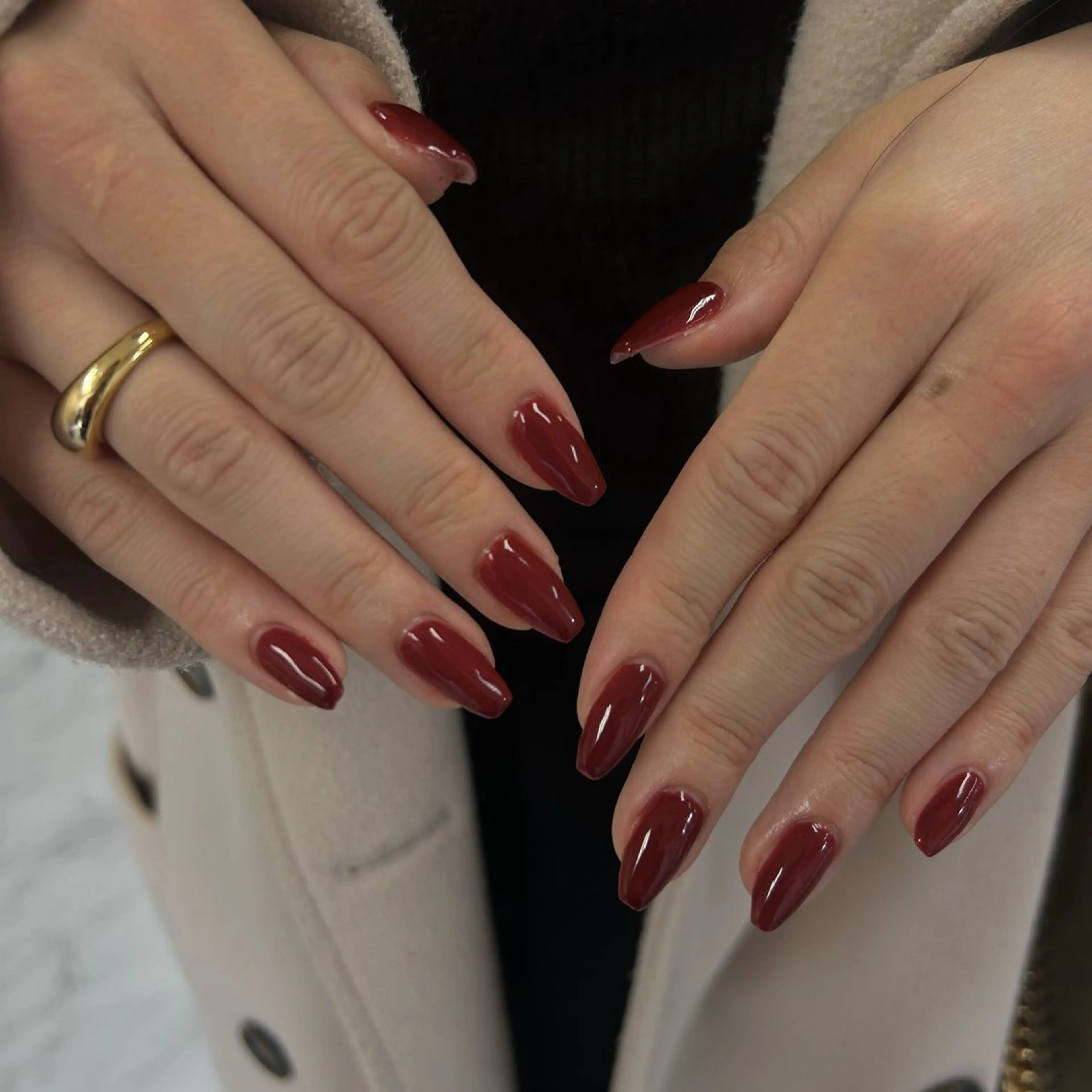 ネイル ボルドー ワンカラーネイル minuit Fuuのネイルデザイン