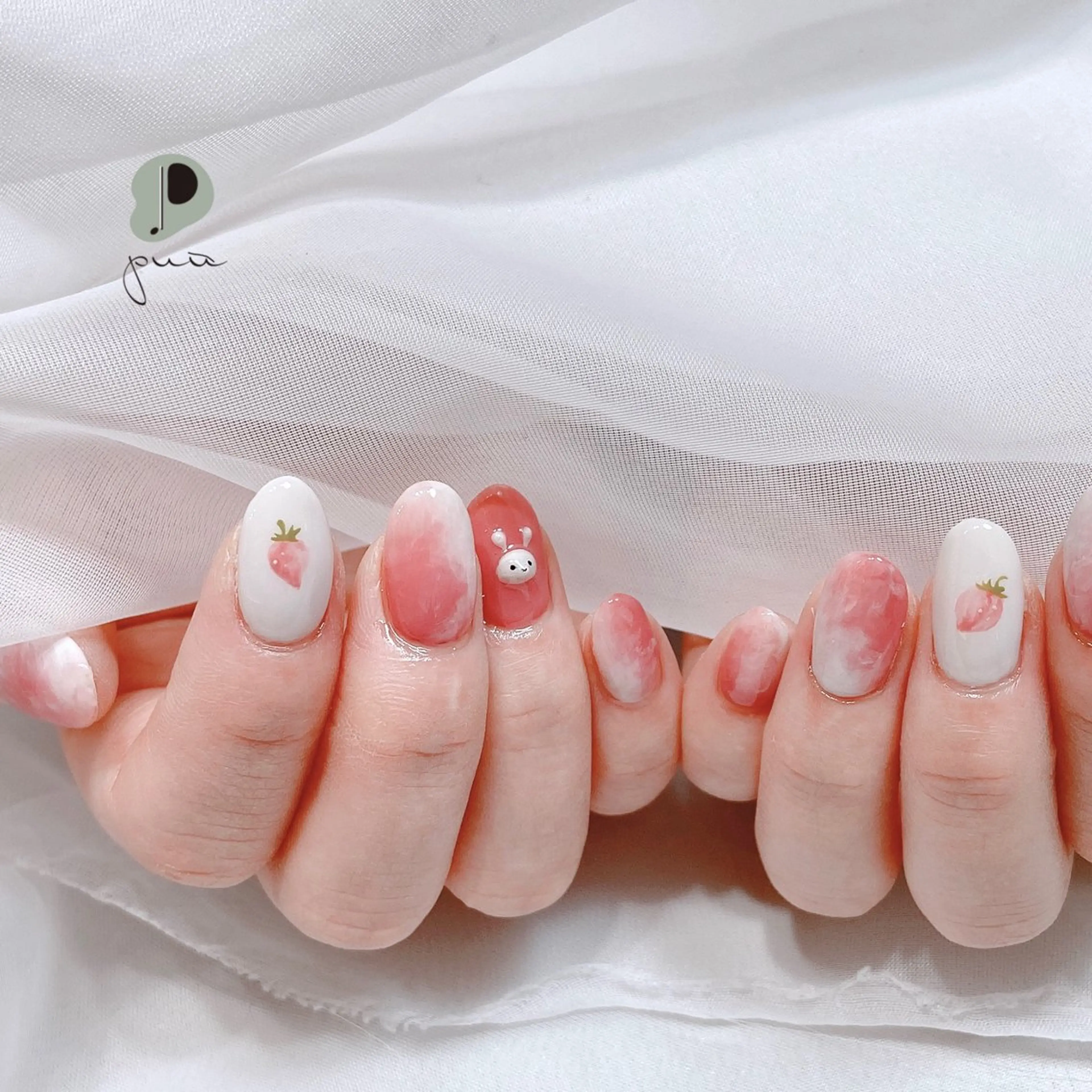 ネイル アートネイル ジェルネイル ミラーネイル ニュアンスネイル ワンカラーネイル ハンドネイル Nail salon puu kyotoのネイルデザイン