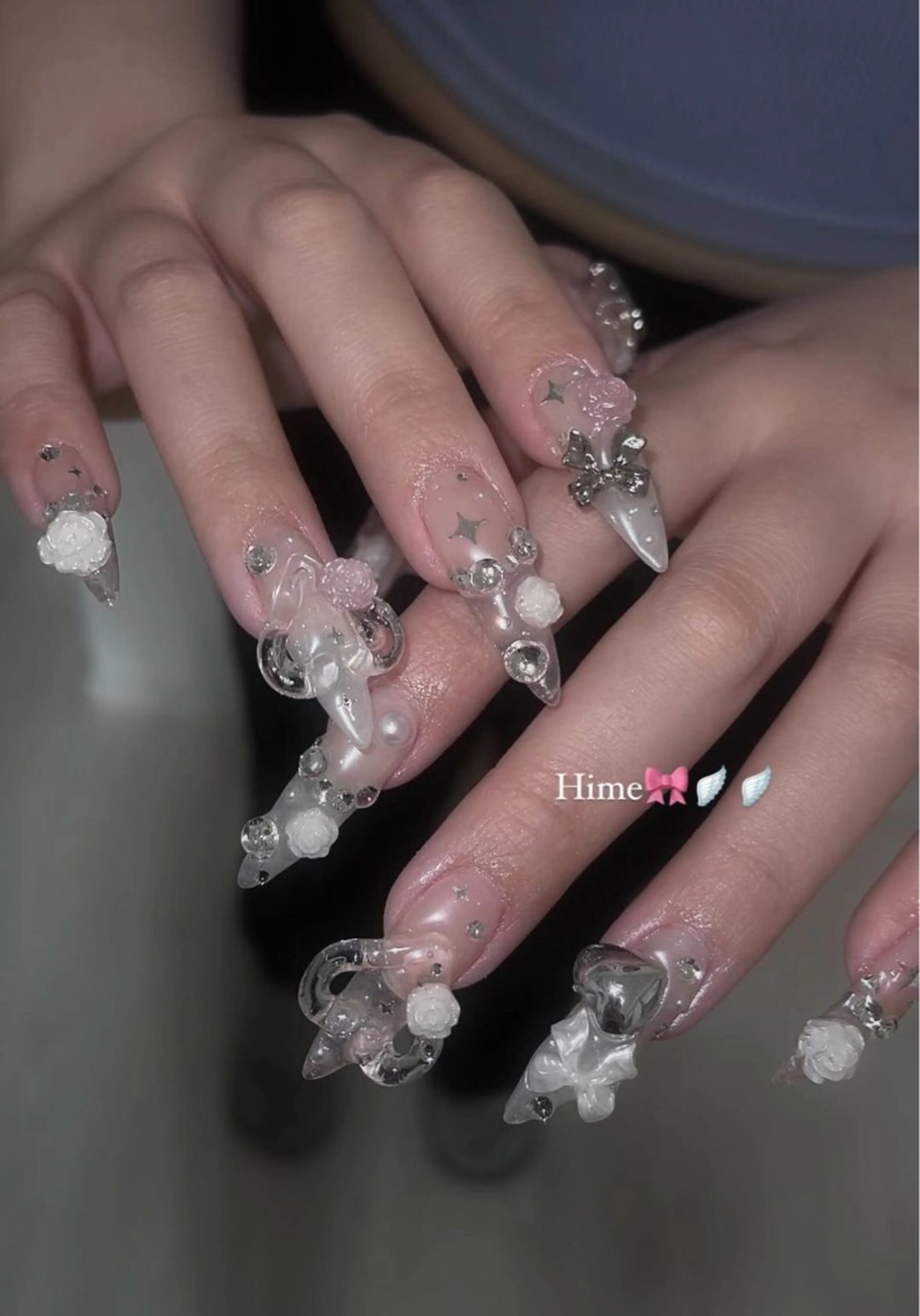 ネイル グラデーション ラメ(グリッター) マグネットネイル ミラーネイル ニュアンスネイル ハンドネイル Lumi de nailsのネイルデザイン