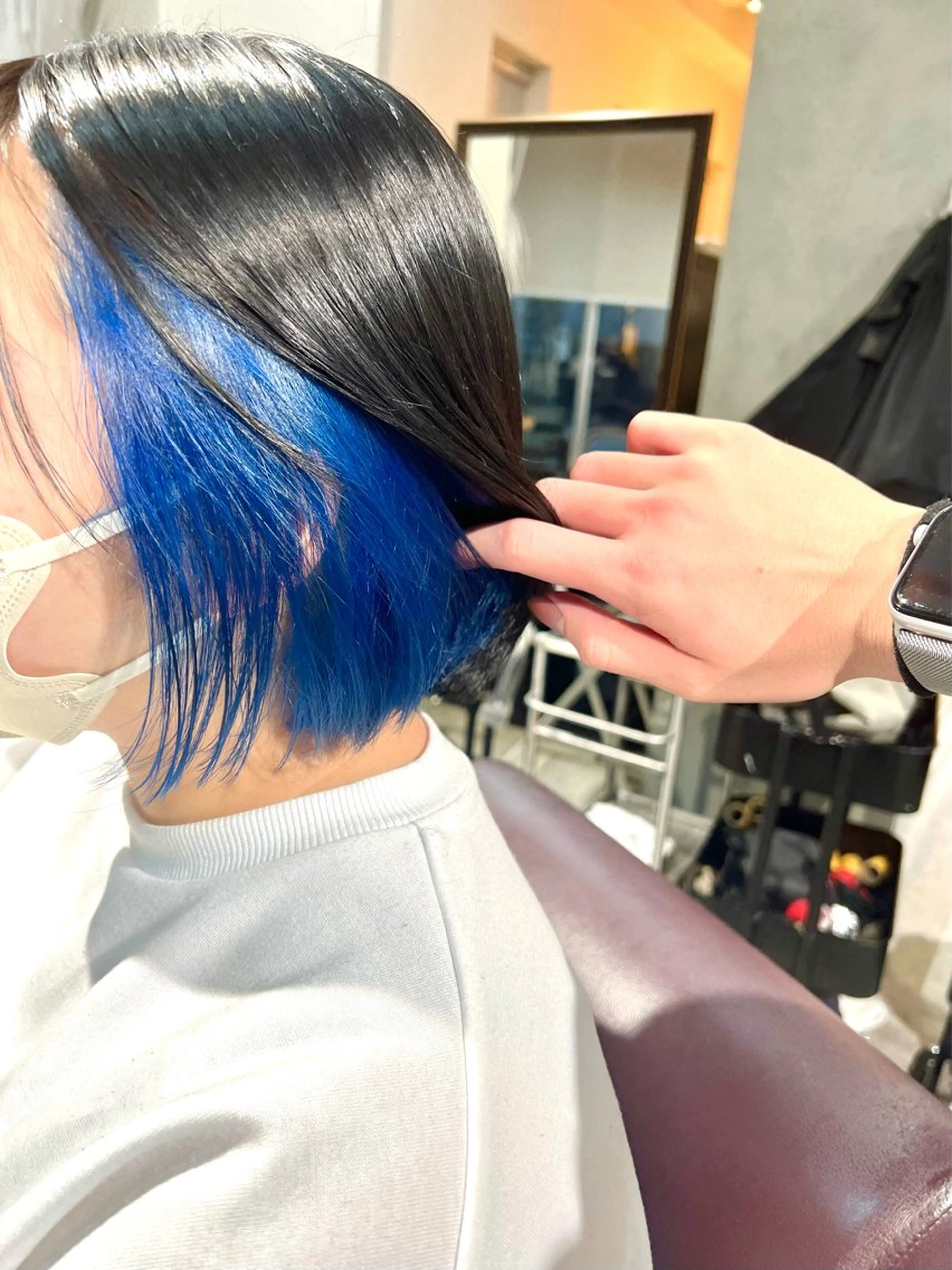 ミディアム カラー ヘアアレンジ ヘアカラー トリートメント ヘッドスパ ヘアセット 🌈インナーカラー ‘ショウマ’🌈のヘアスタイル