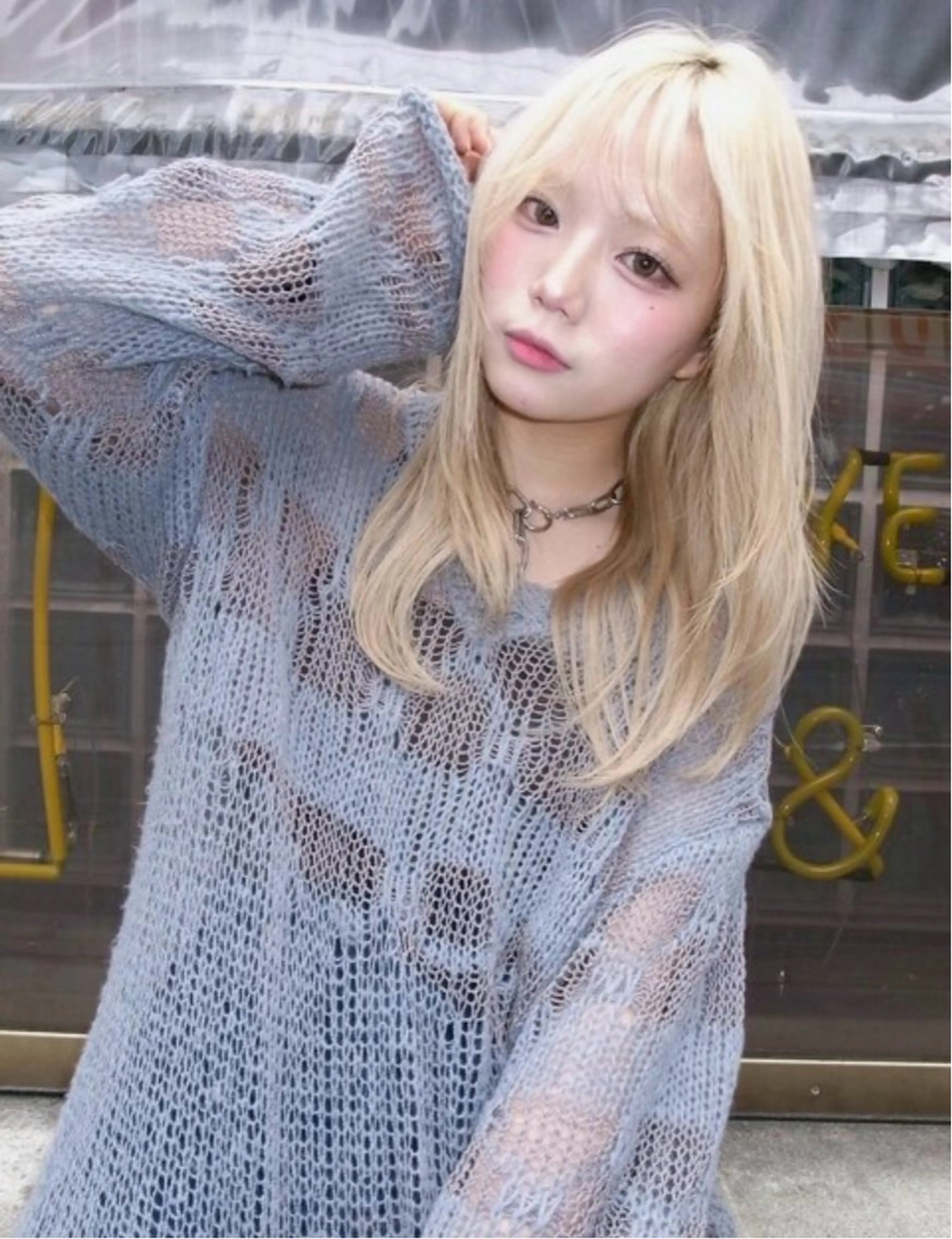 ロング カラー カット ヘアカラー トリートメント くびれヘア/髪質改善 はるのヘアスタイル