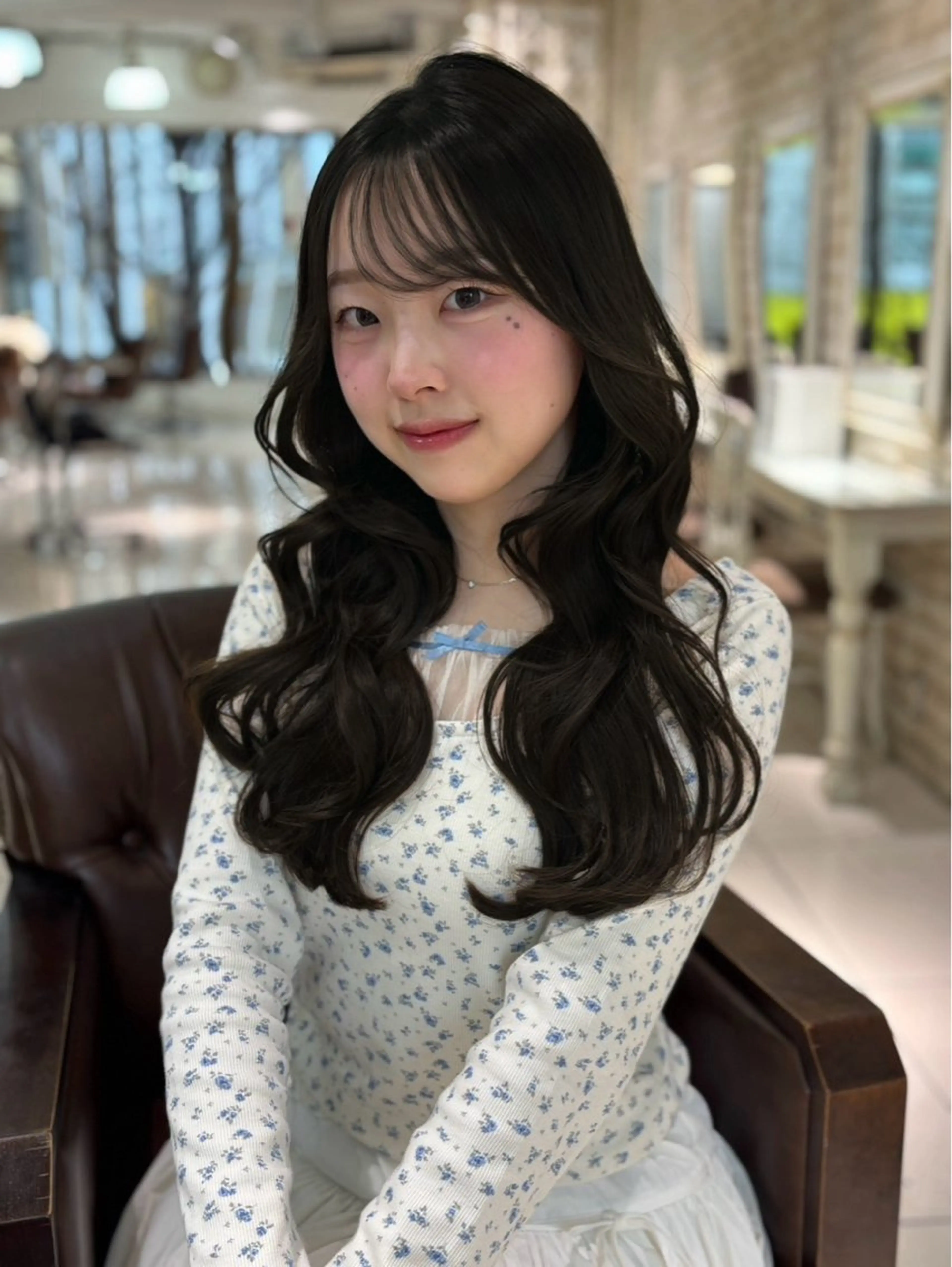 ロング 韓国風ヘア レイヤーカット 縮毛・髪質改善🩰 mai🐰ྀི🤍のヘアスタイル