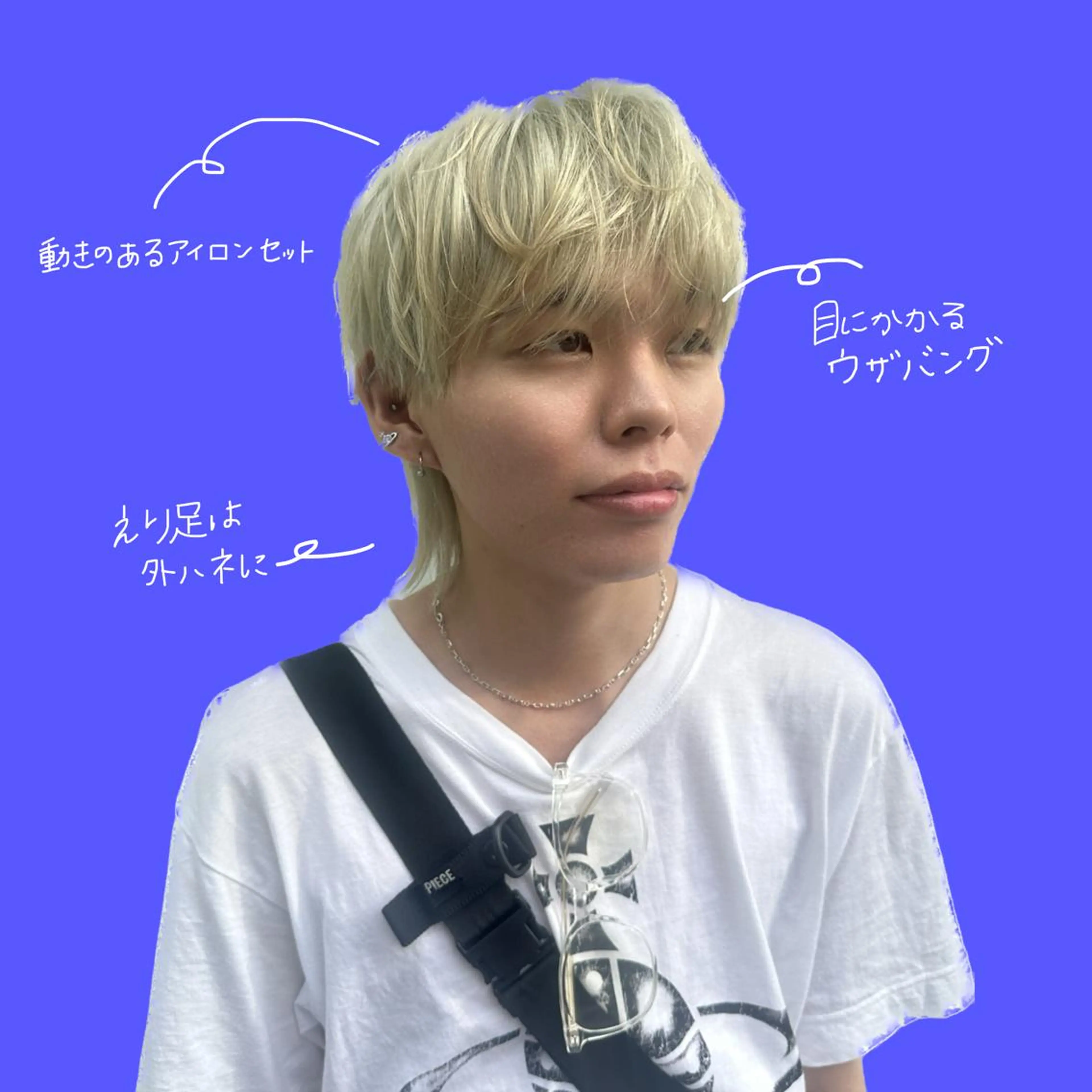 メンズ メンズハイトーン メンズウルフカット ウルフカット ブリーチパーマ 🎀Rumiのヘアスタイル