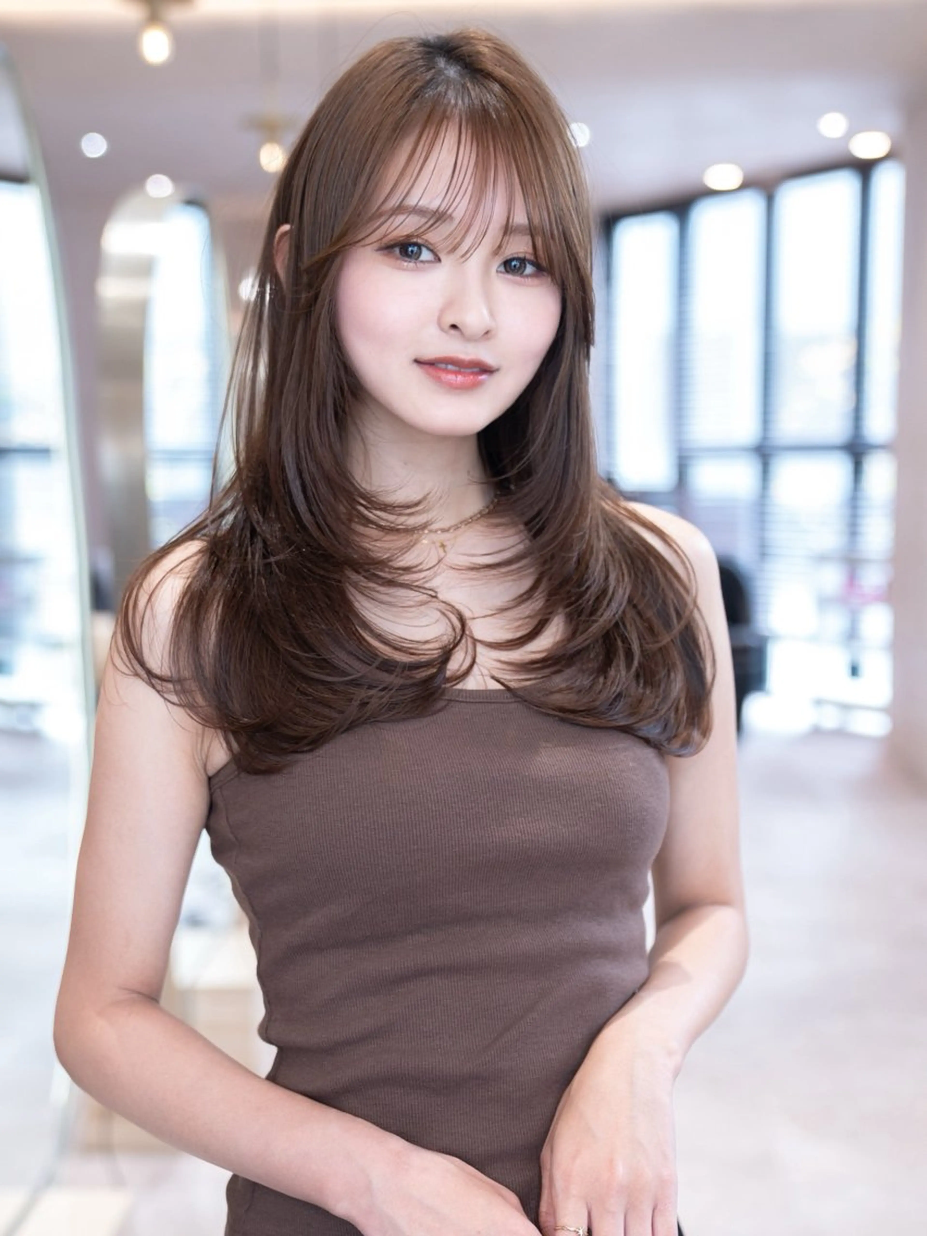 セミロング カラー 渋谷🎀透明感カラー レイヤー/mikuのヘアスタイル